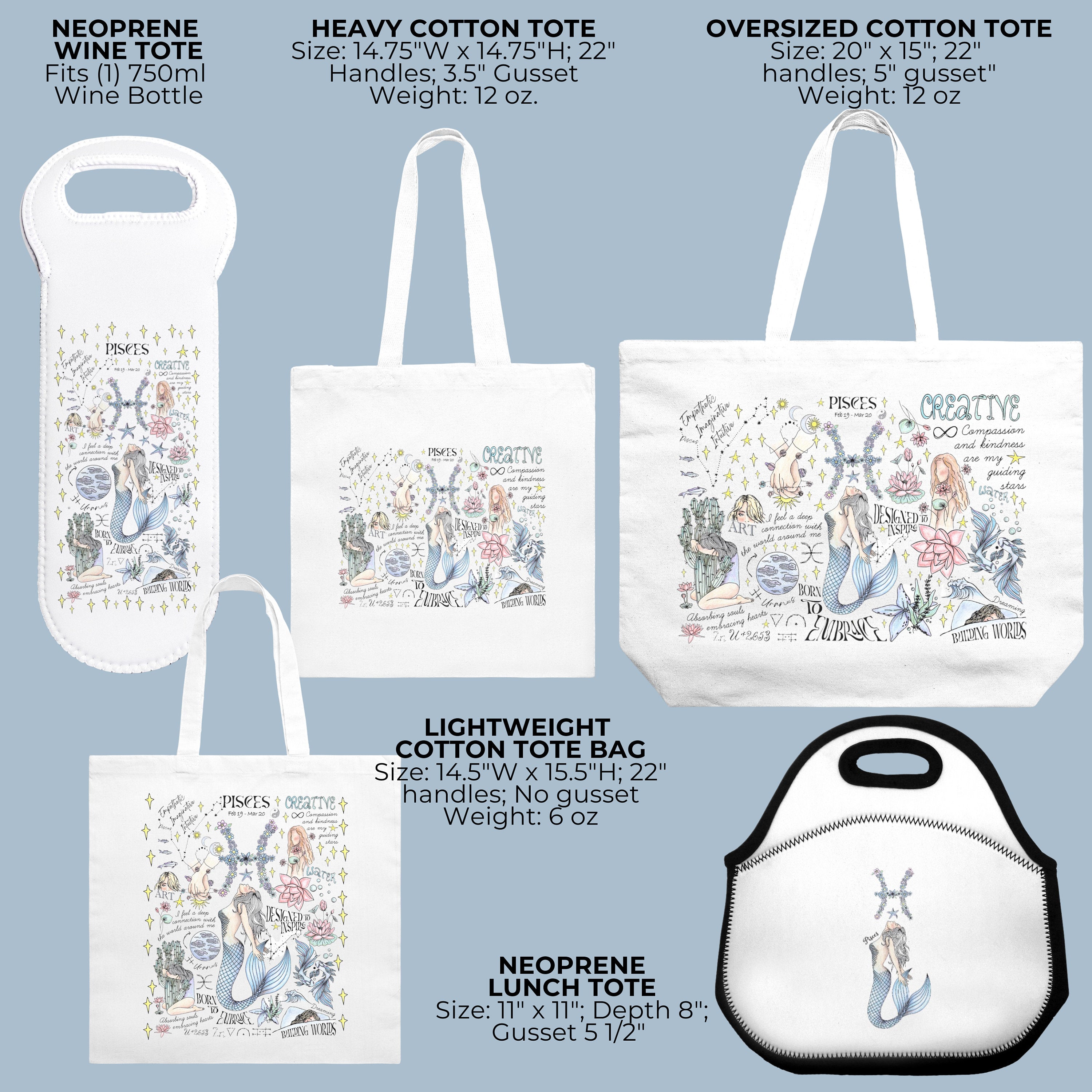 Zodiac Beach Tote Bag Weekender Shopping Bag