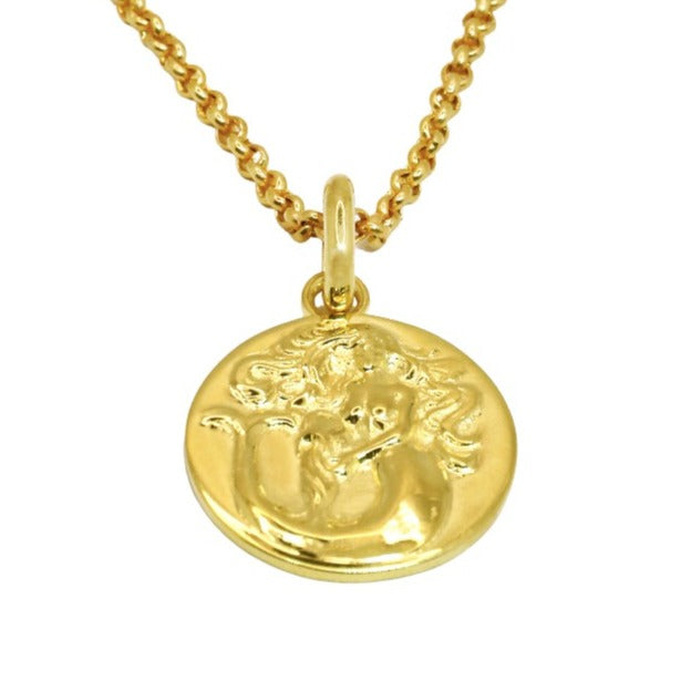 aquarius pendant necklace // Gold