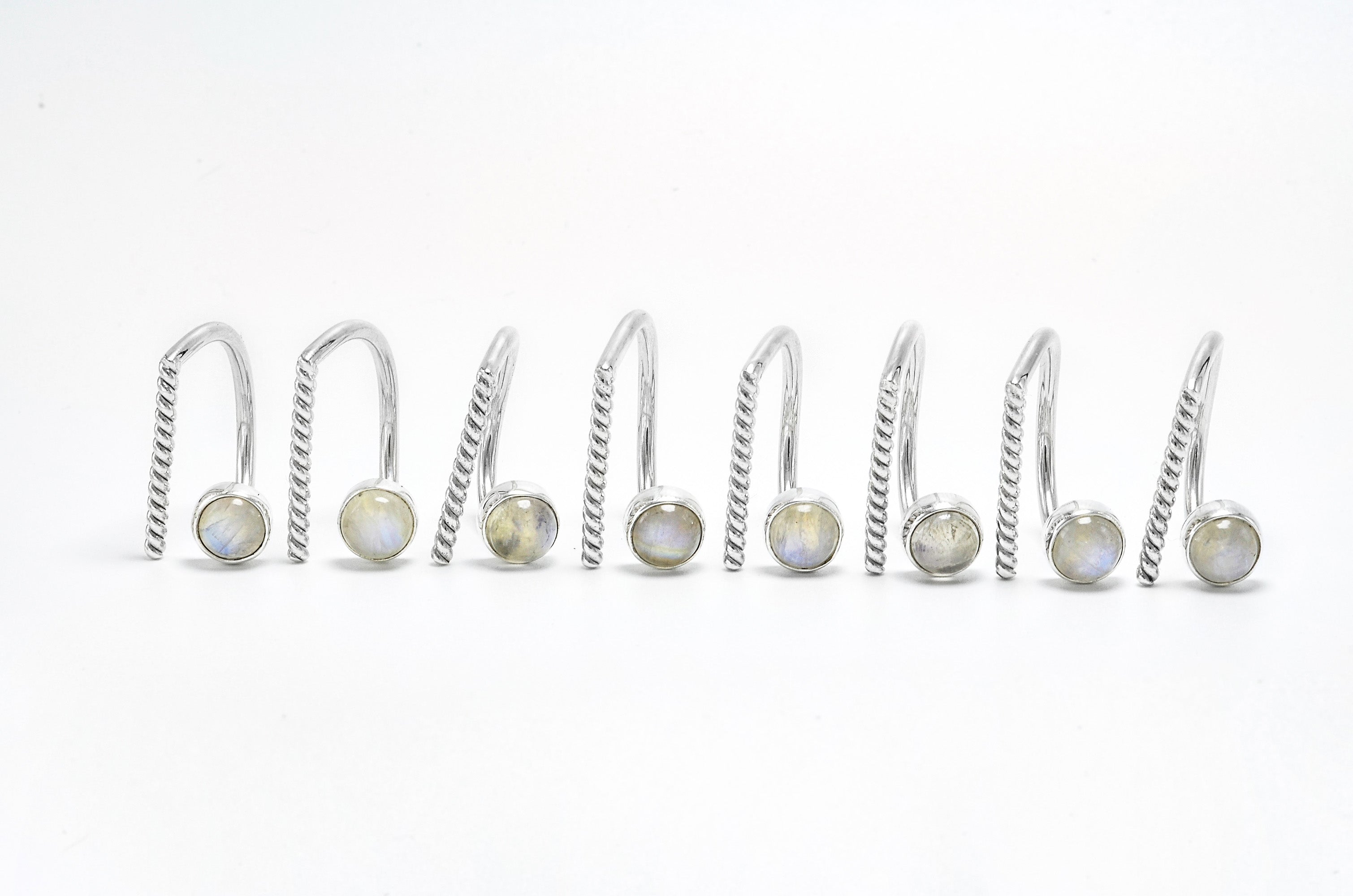 Adjustable Moonstone ring Twisted