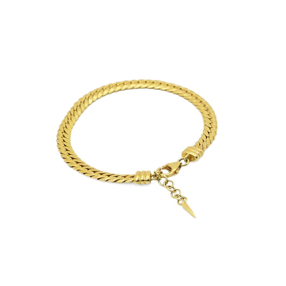 Gold herringbone Bracelet // Gold
