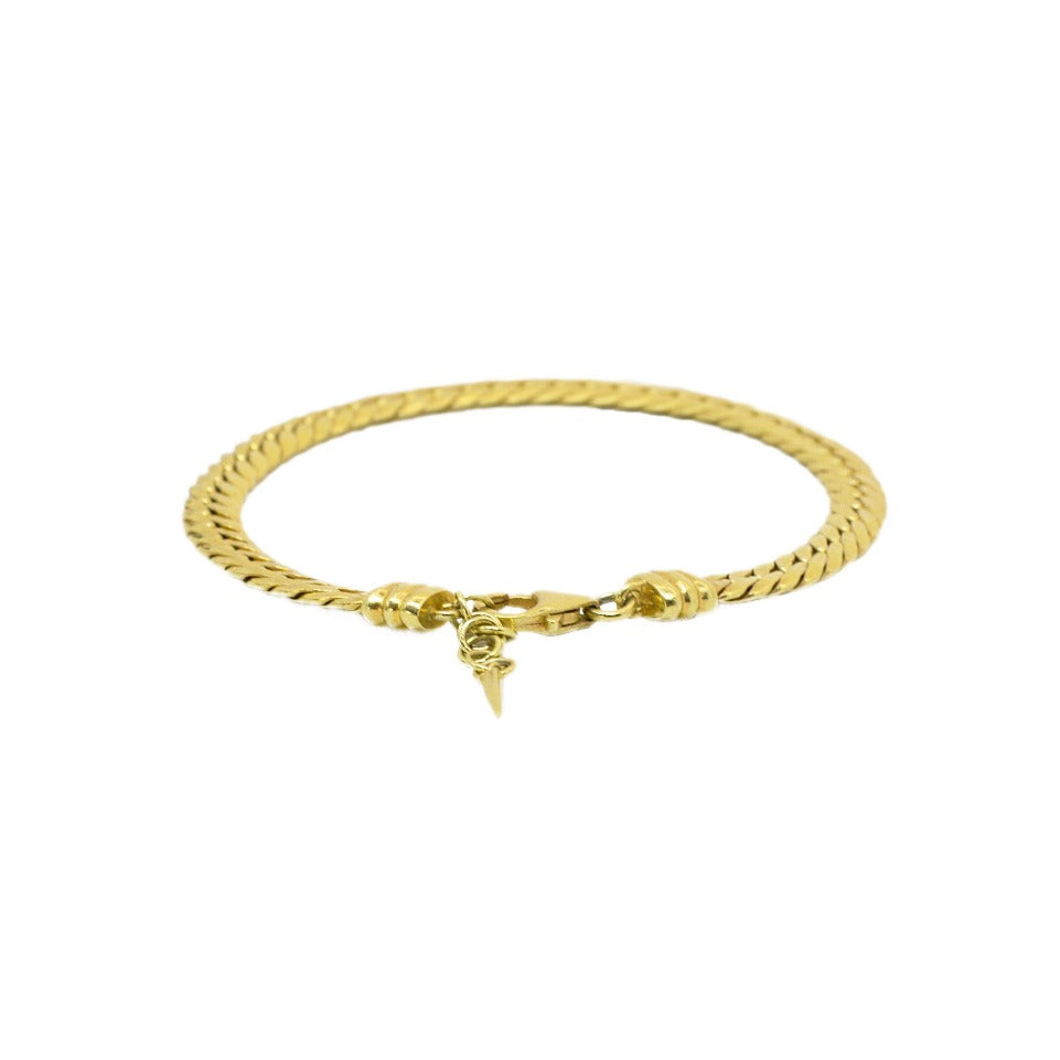 Gold herringbone Bracelet // Gold