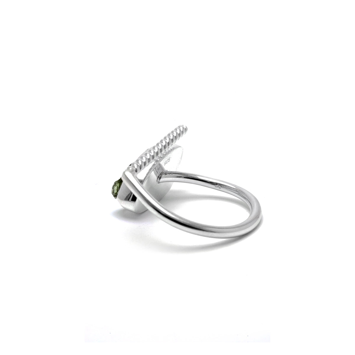 adjustable moldavite ring size 9