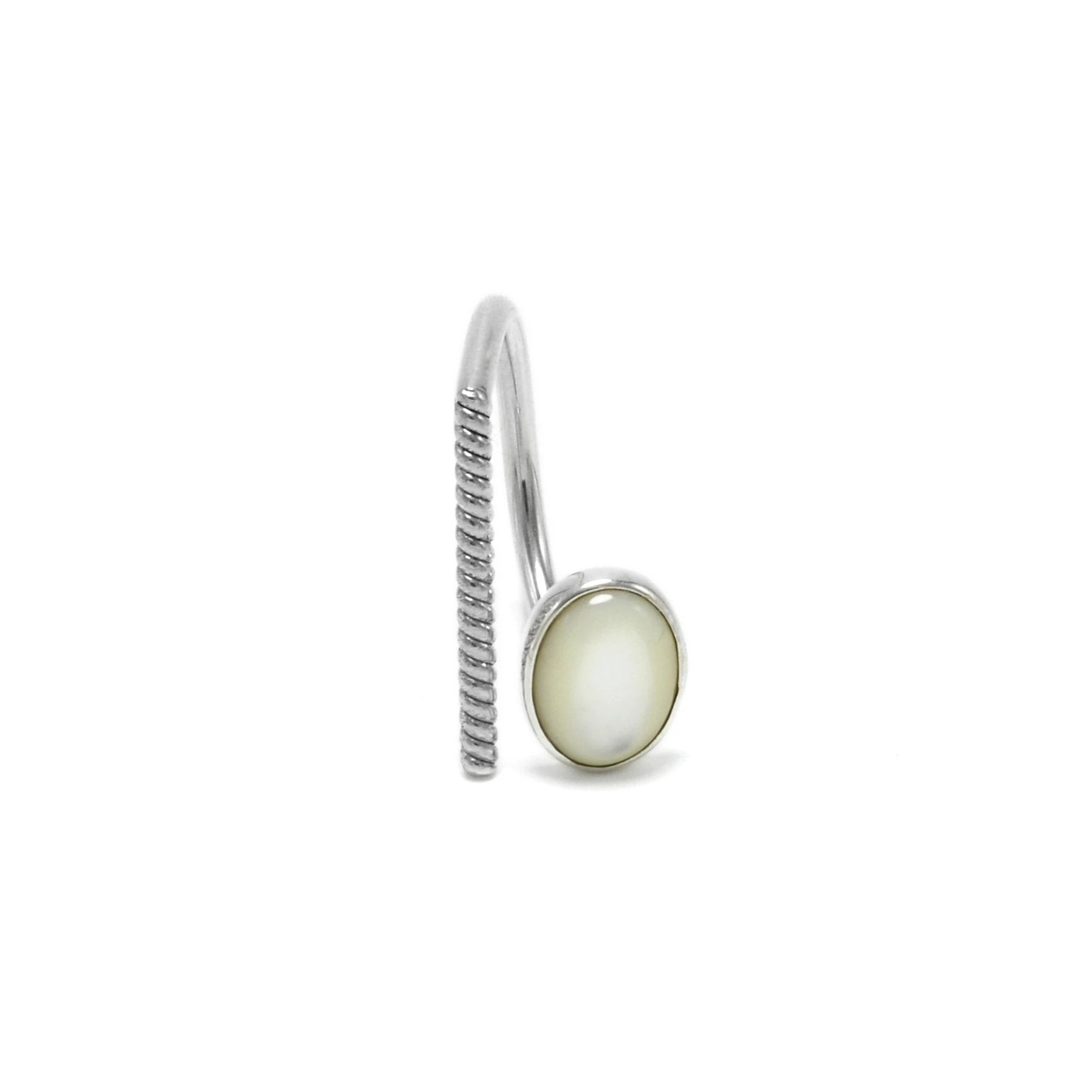 Adjustable Mother of Pearl Ring