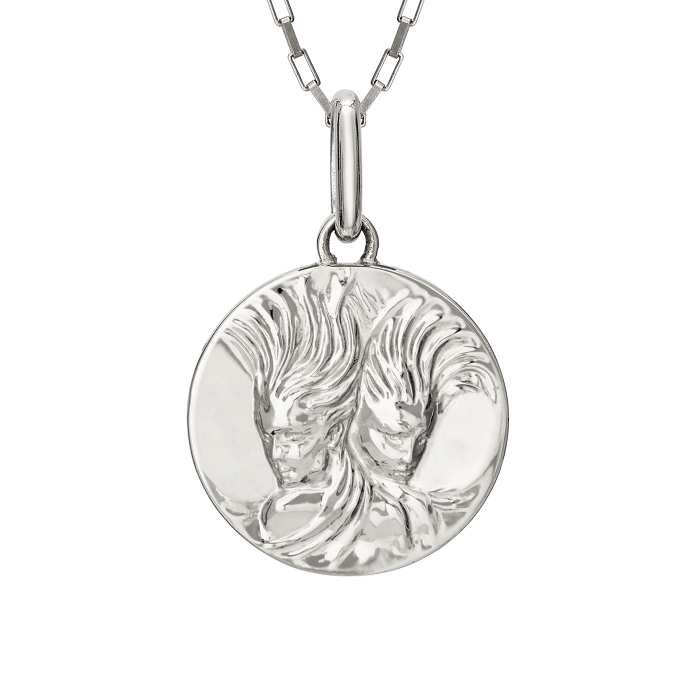gemini necklace twins // silver