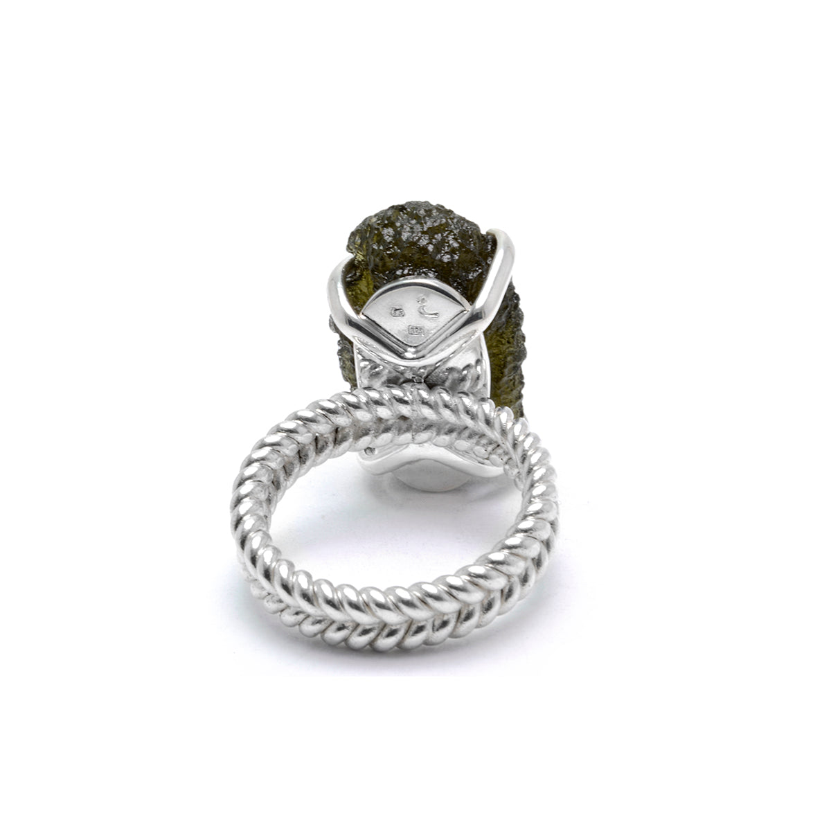 Large Moldavite ring 6