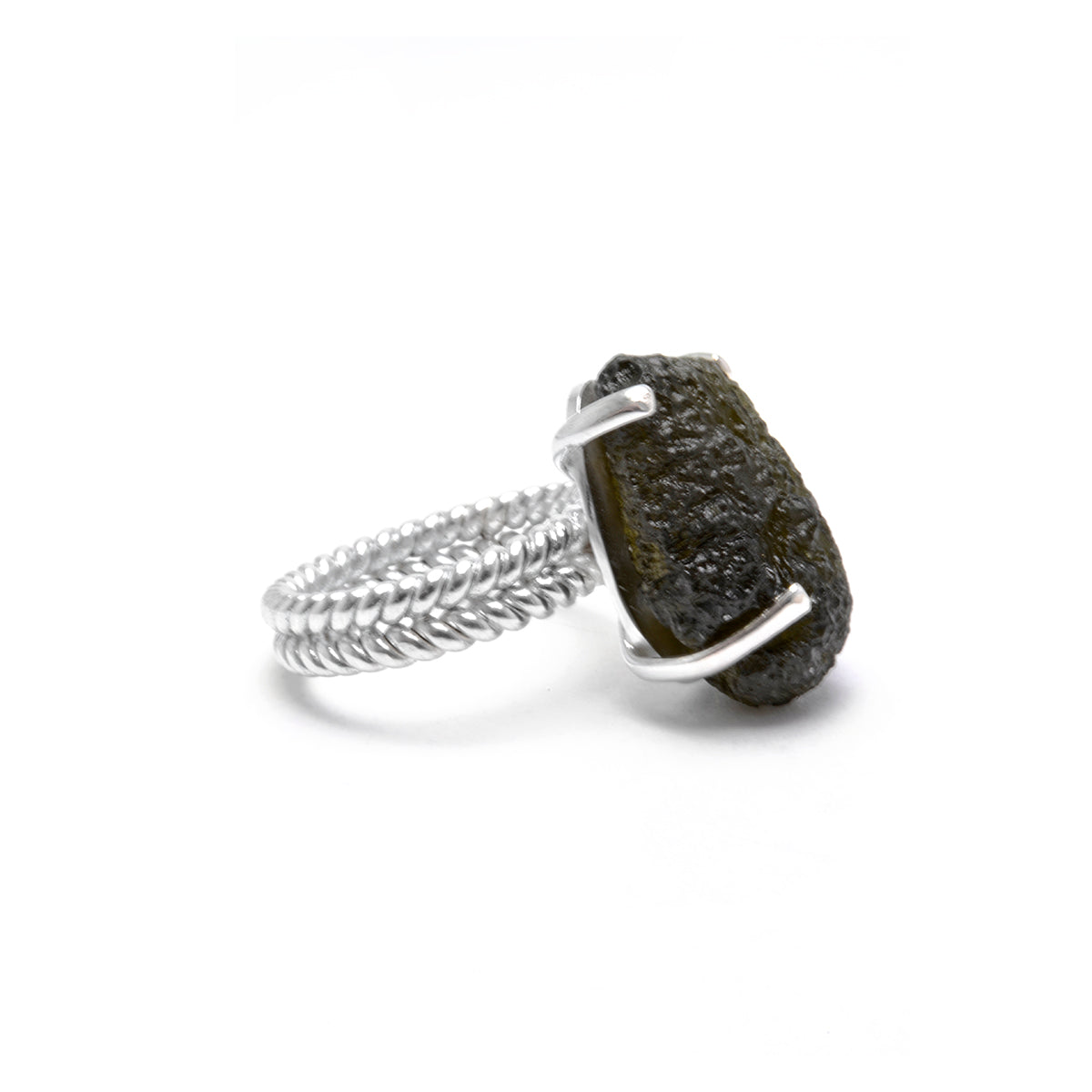 Large Moldavite ring 6
