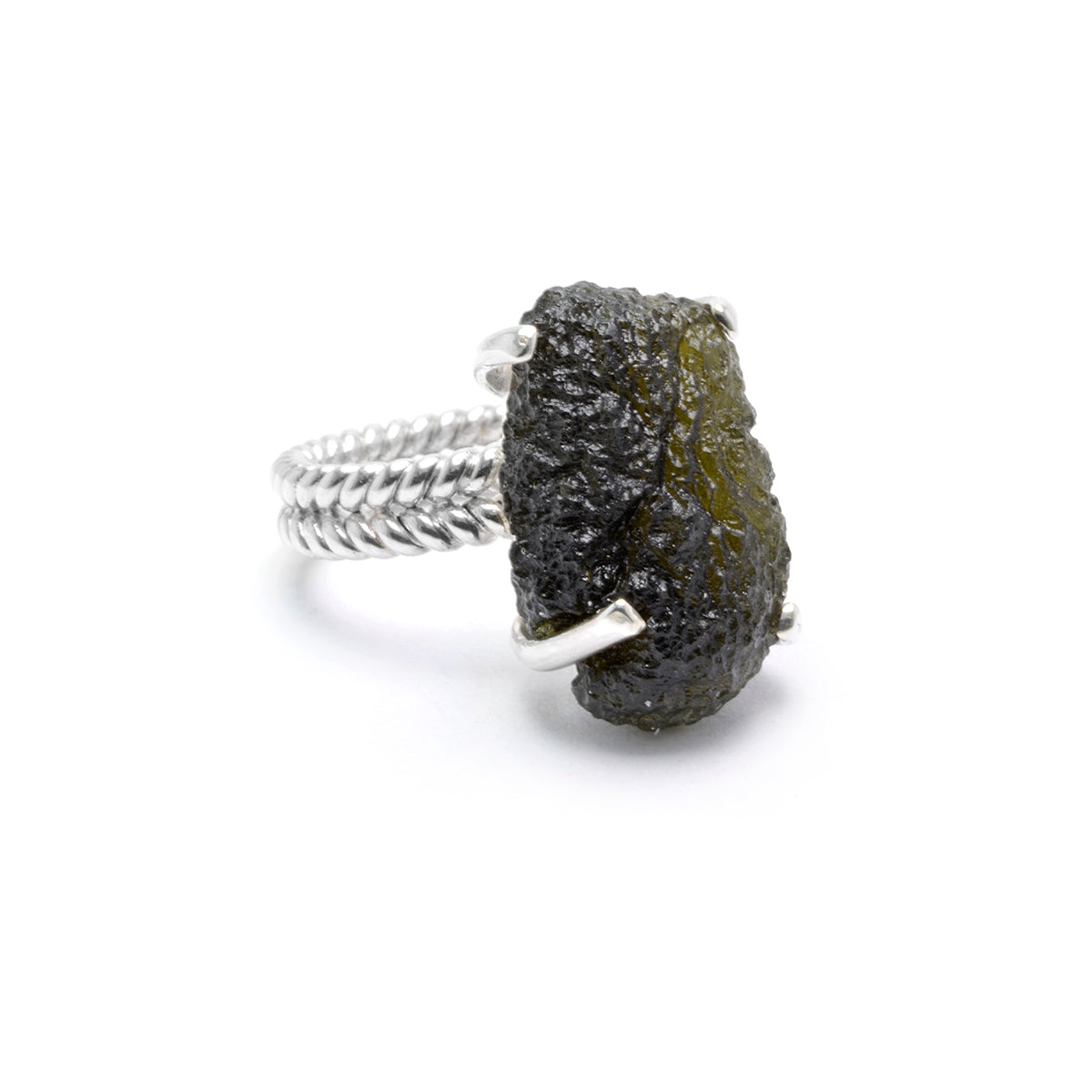 Large Moldavite ring 6