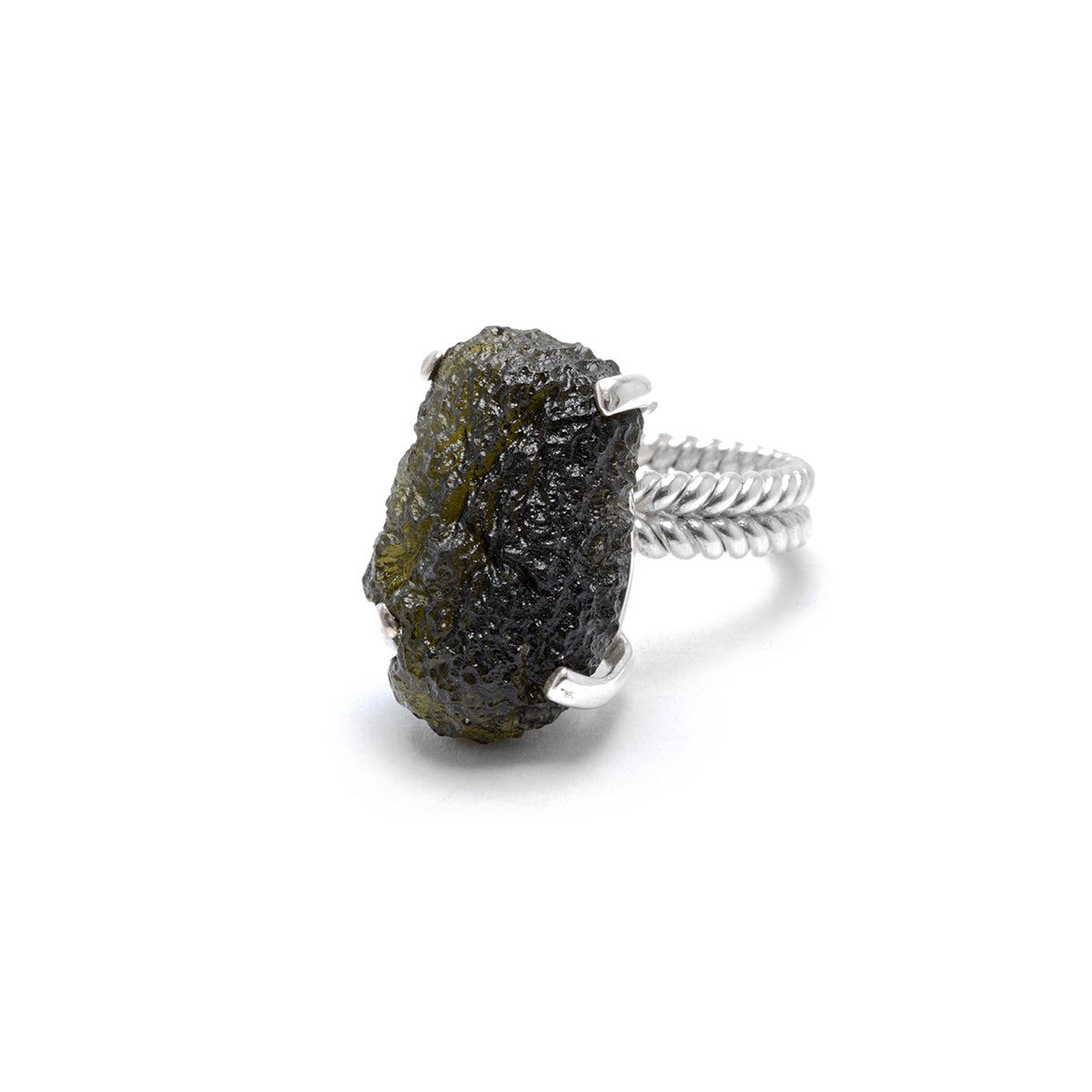 Large Moldavite ring 6