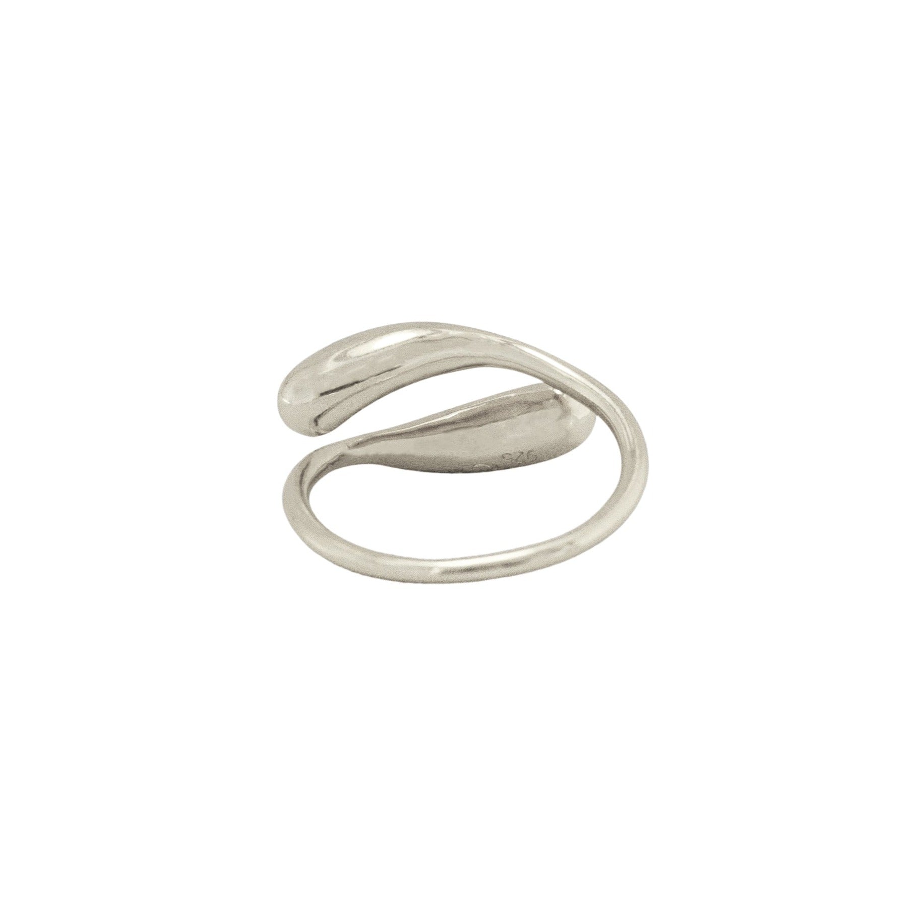 adjustable Sterling Silver Dome Ring // Silver