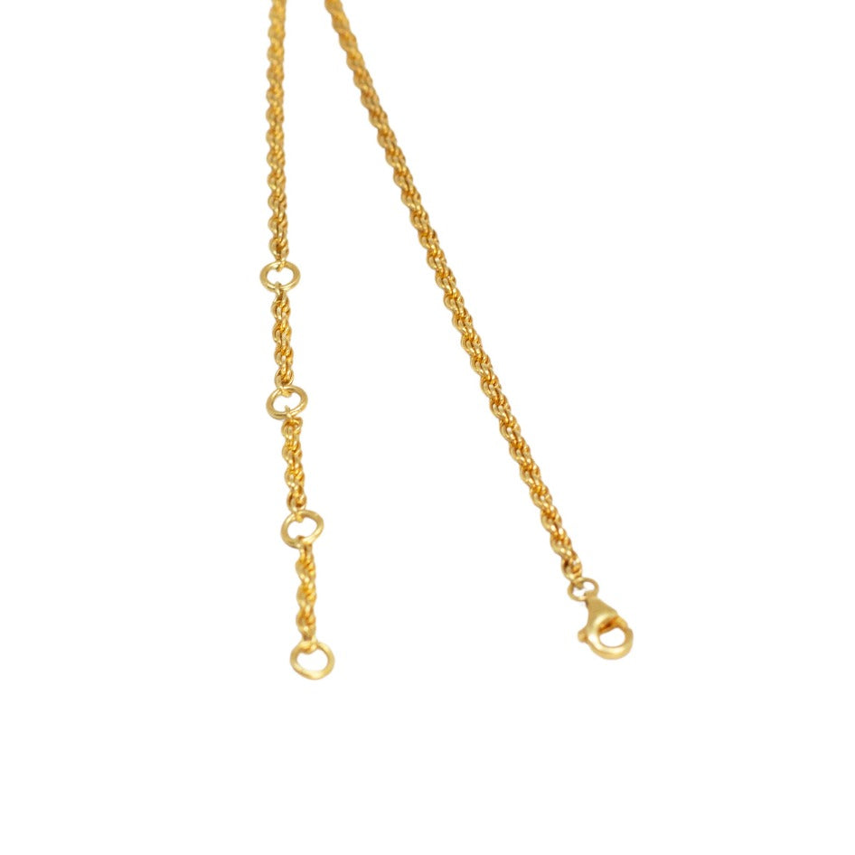 Twist rope chain in Gold Vermeil
