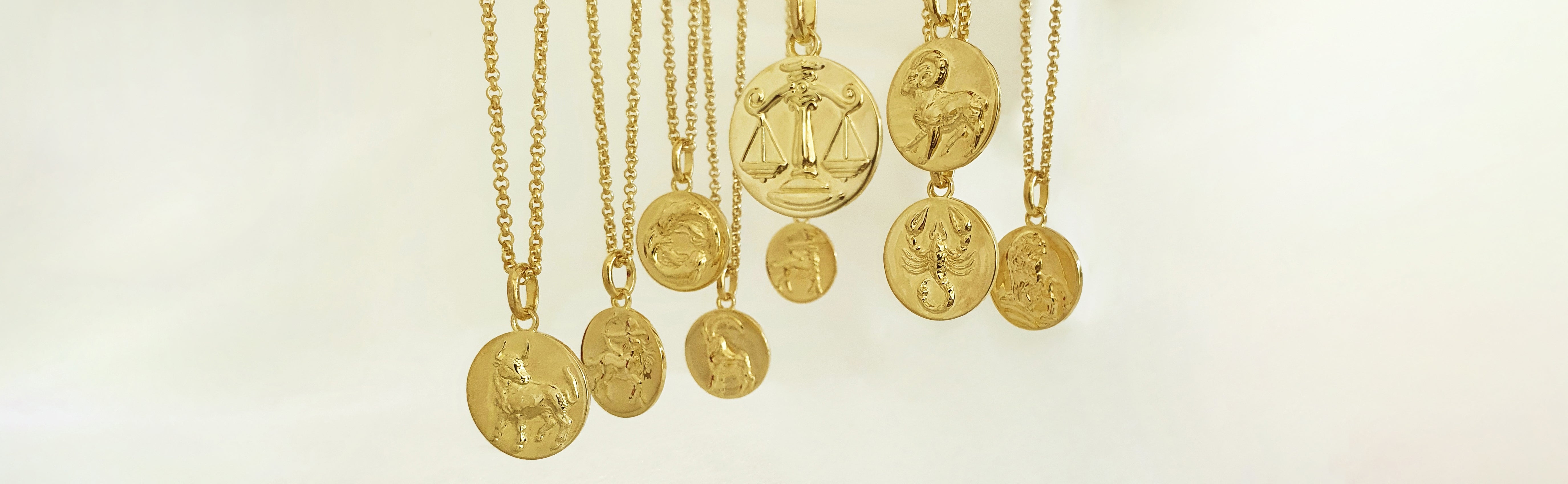 Zodiac sign jewelry collection