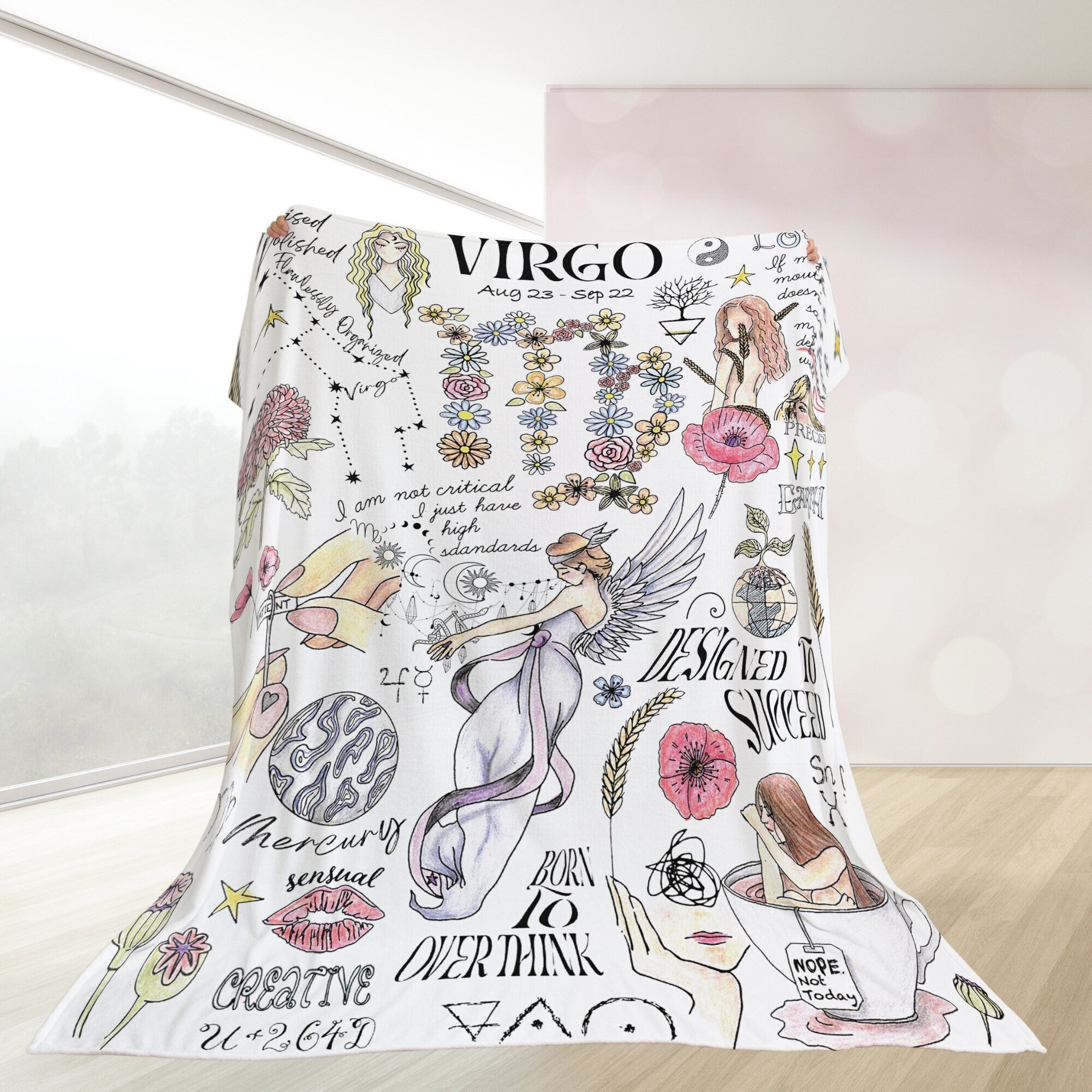 Zodiac Art Throw Blanket