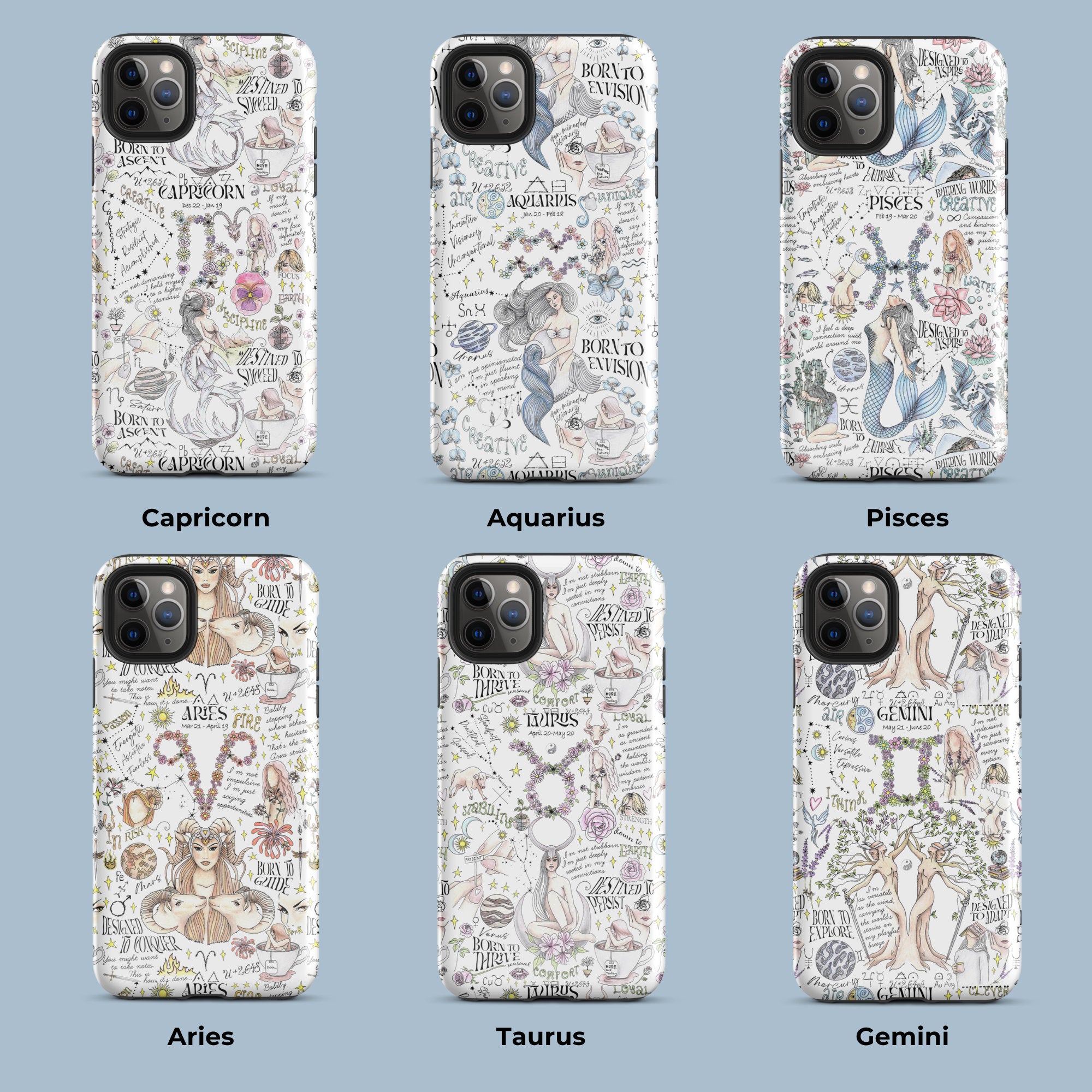 Zodiac Art Tough Phone Case