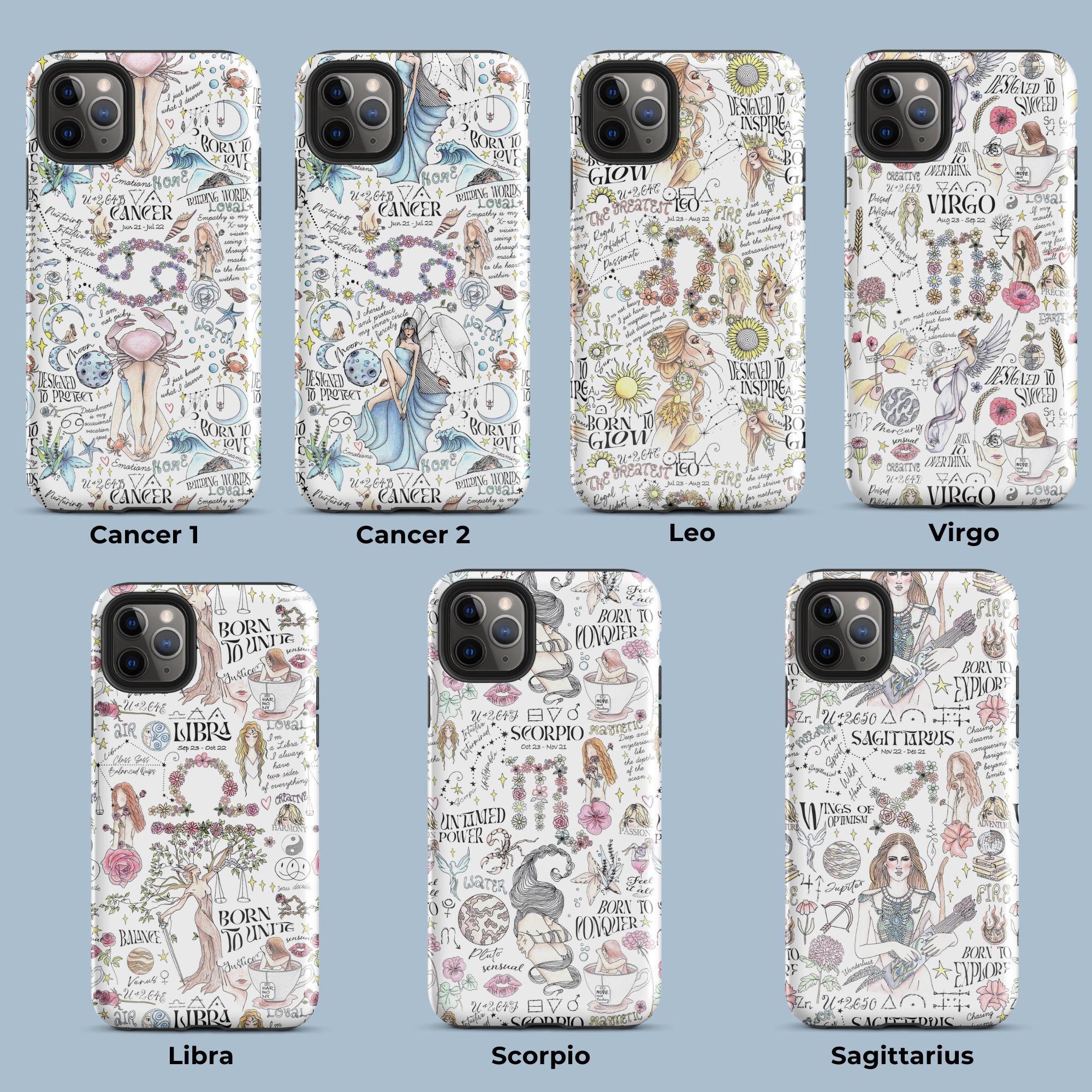 Zodiac Art Tough Phone Case