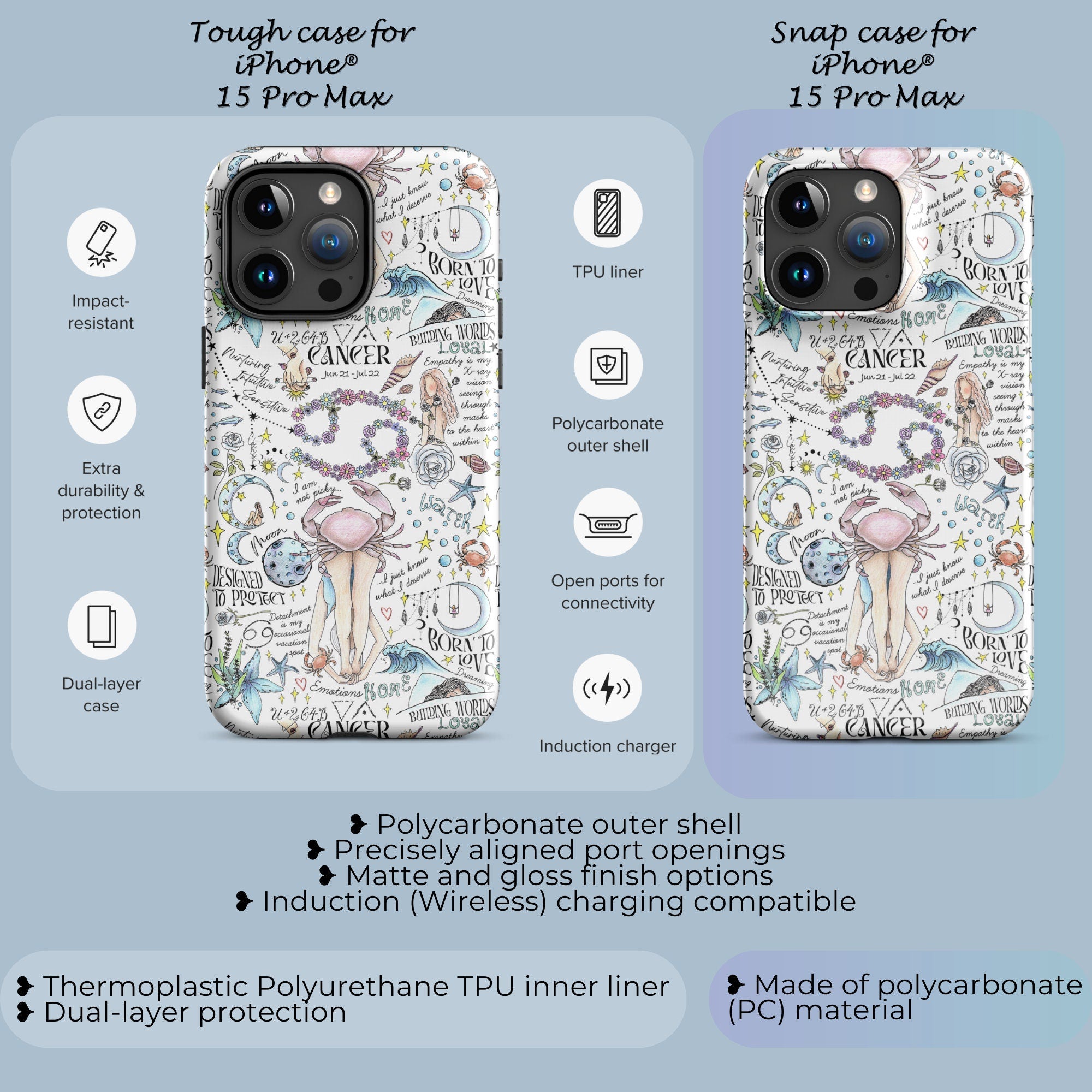 Zodiac Art Tough Phone Case