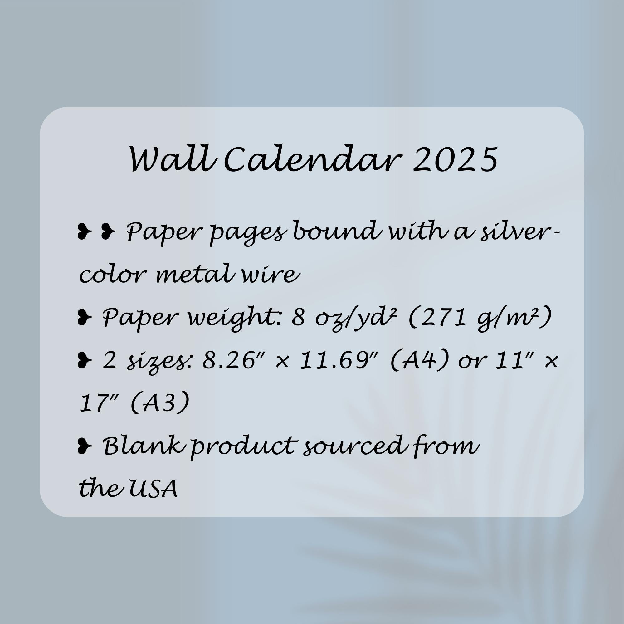 Large Zodiac Wall Calendar 2025