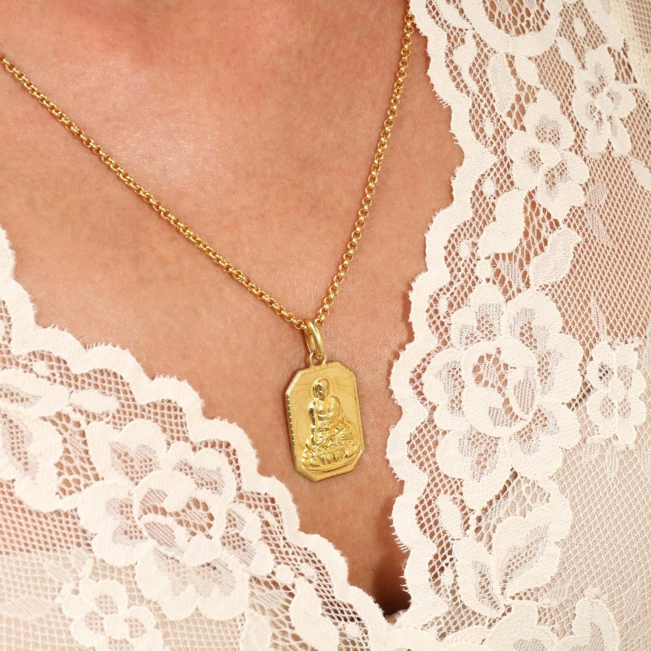 Buddha necklace // Gold