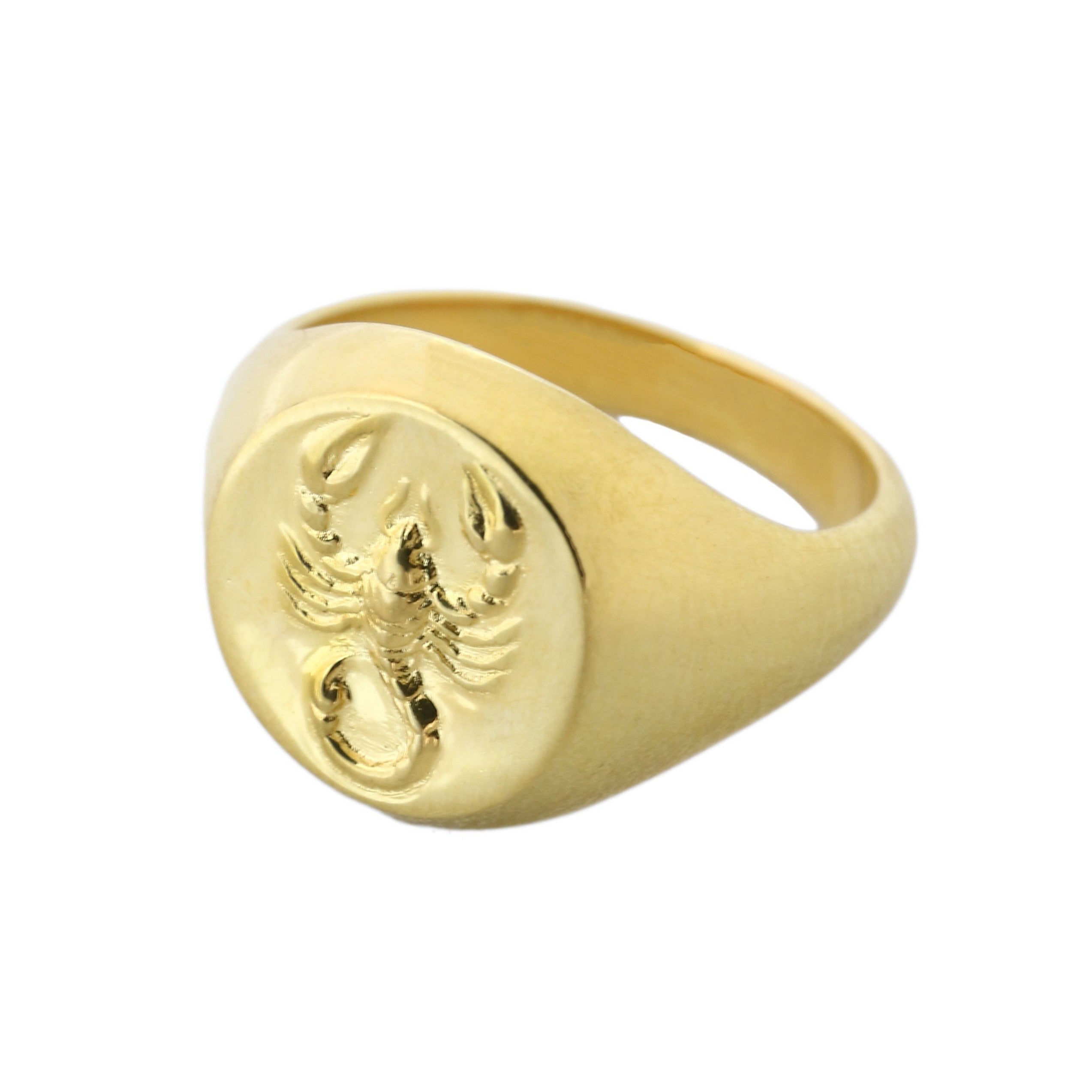 Scorpio signet ring // Gold