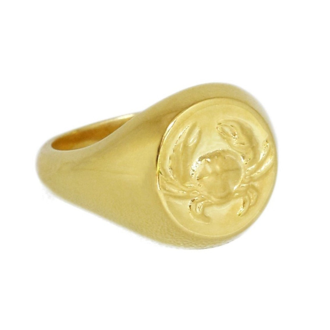 Cancer signet ring // Gold