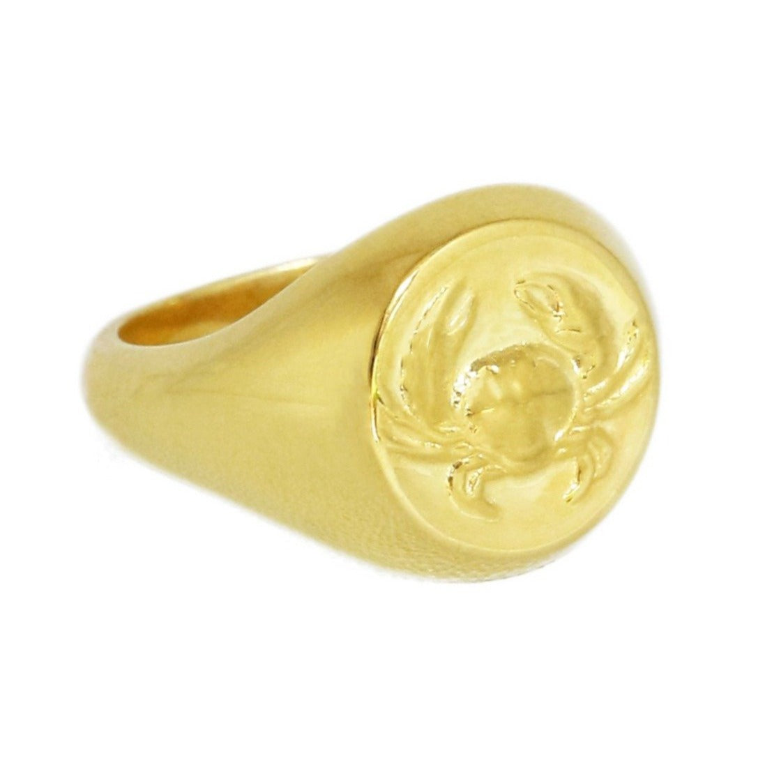 Cancer signet ring // Gold