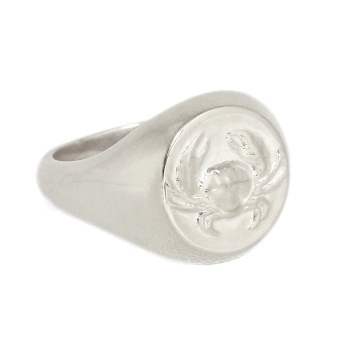 Cancer signet ring // Silver