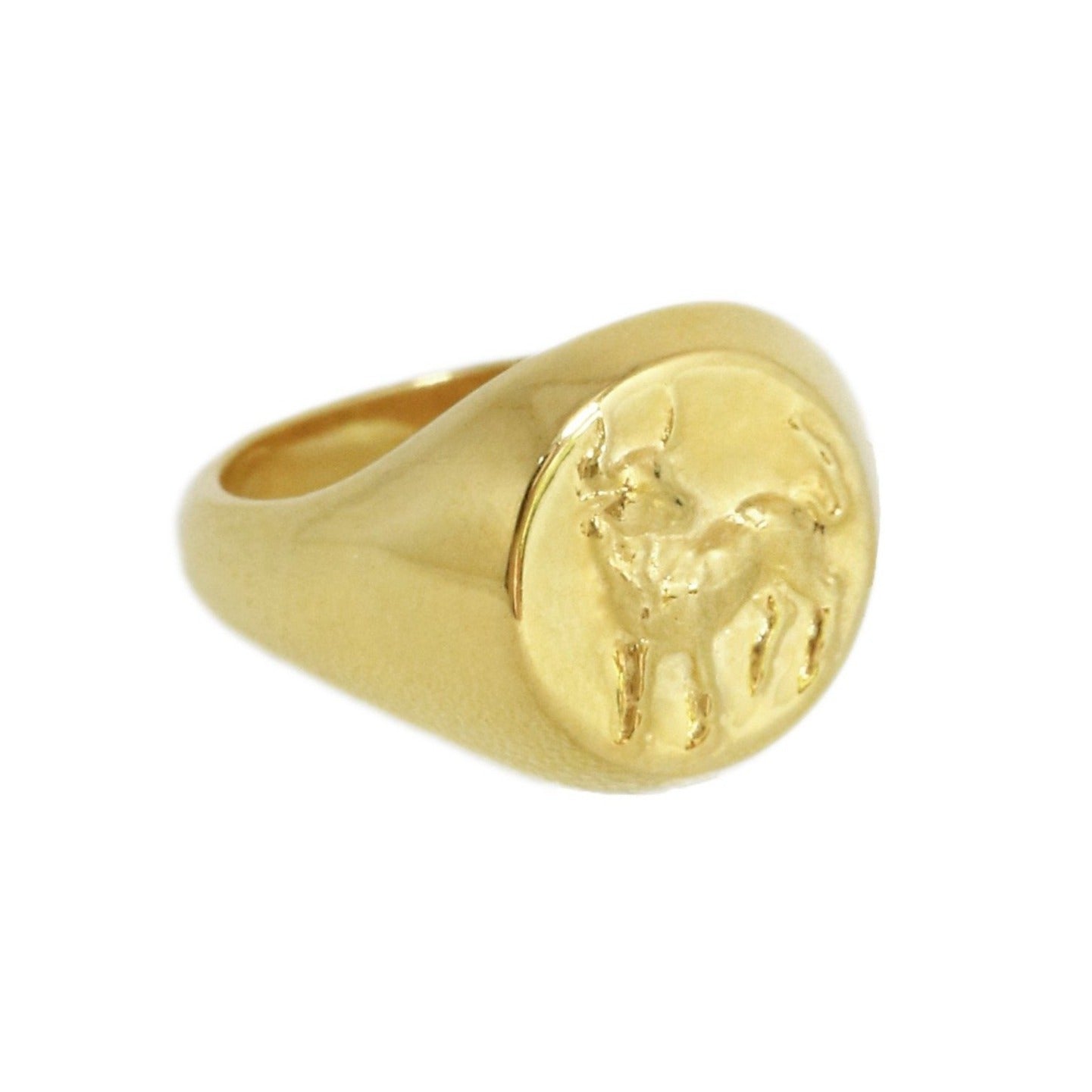 Taurus signet ring // Gold