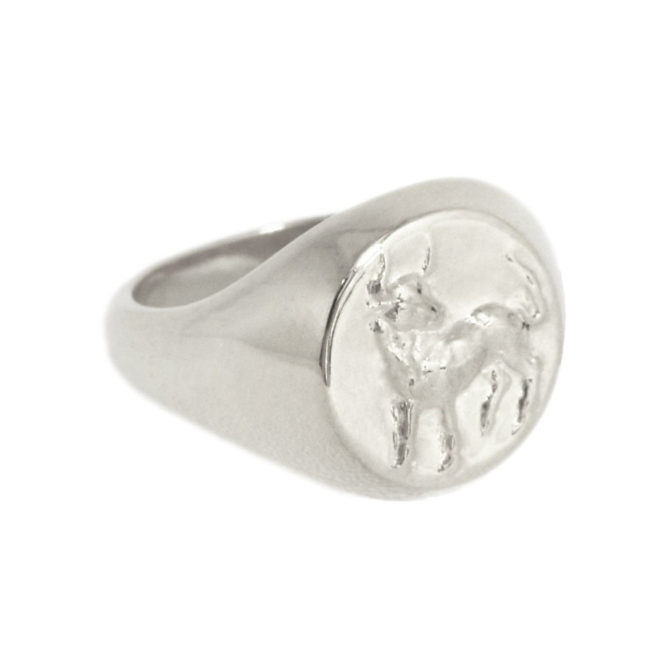 Taurus signet ring // Silver