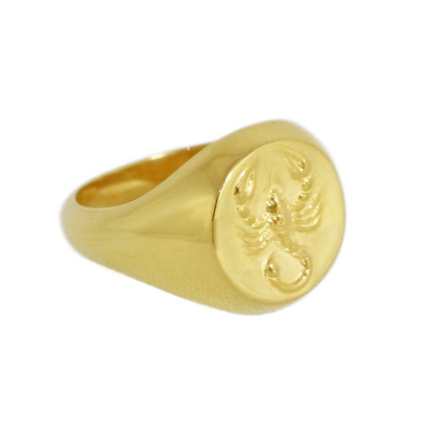 Scorpio signet ring // Gold