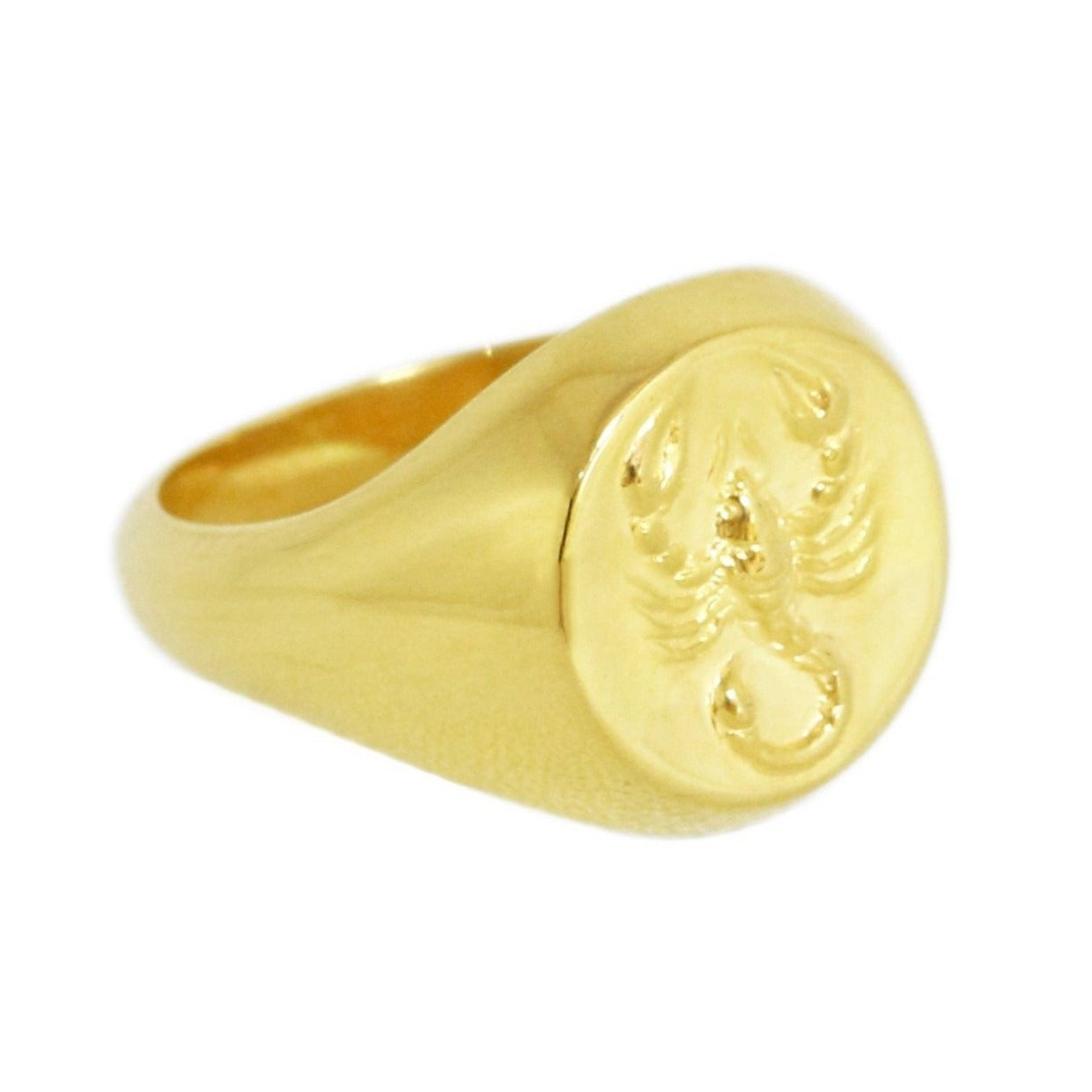 Scorpio signet ring // Gold