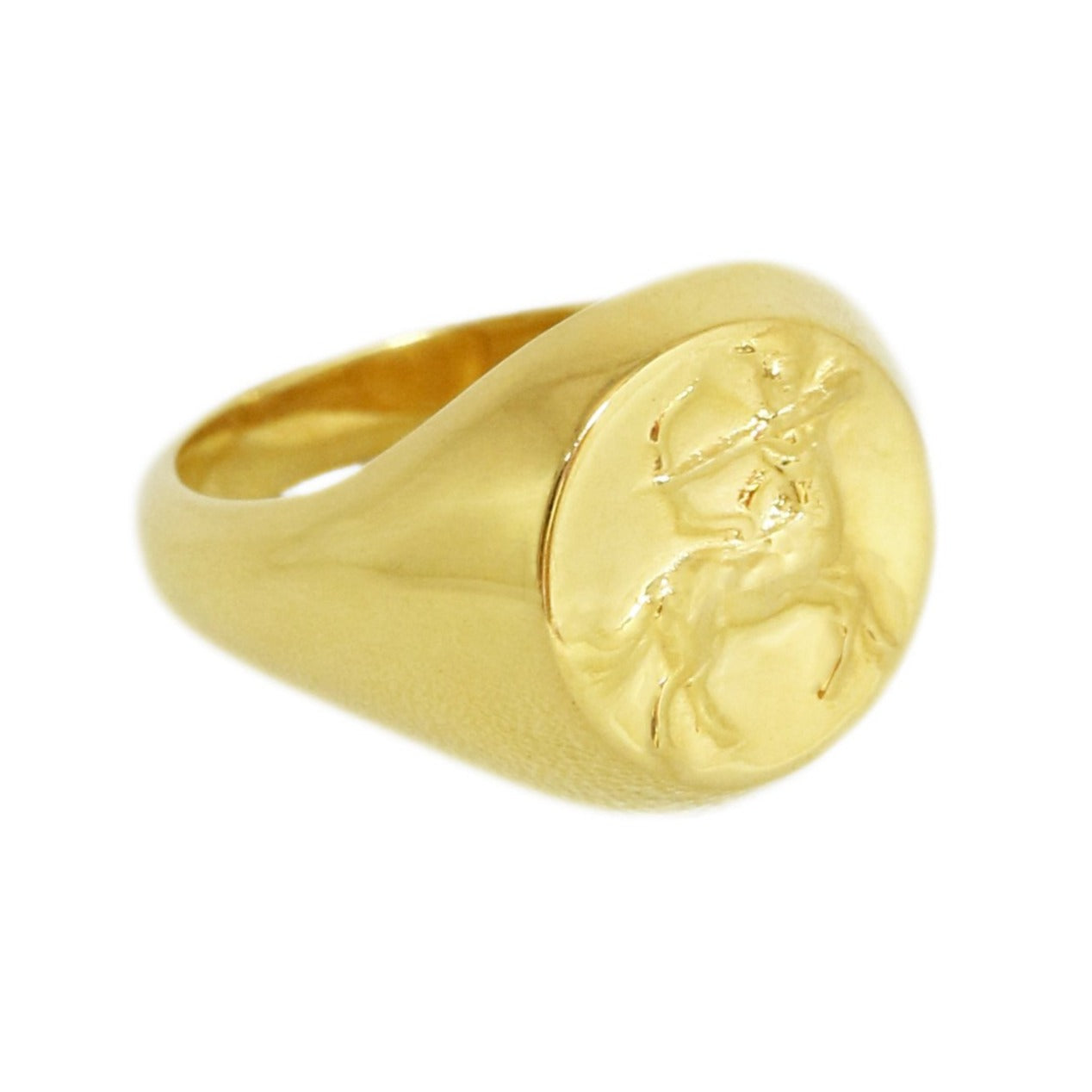 Sagittarius signet ring // Gold