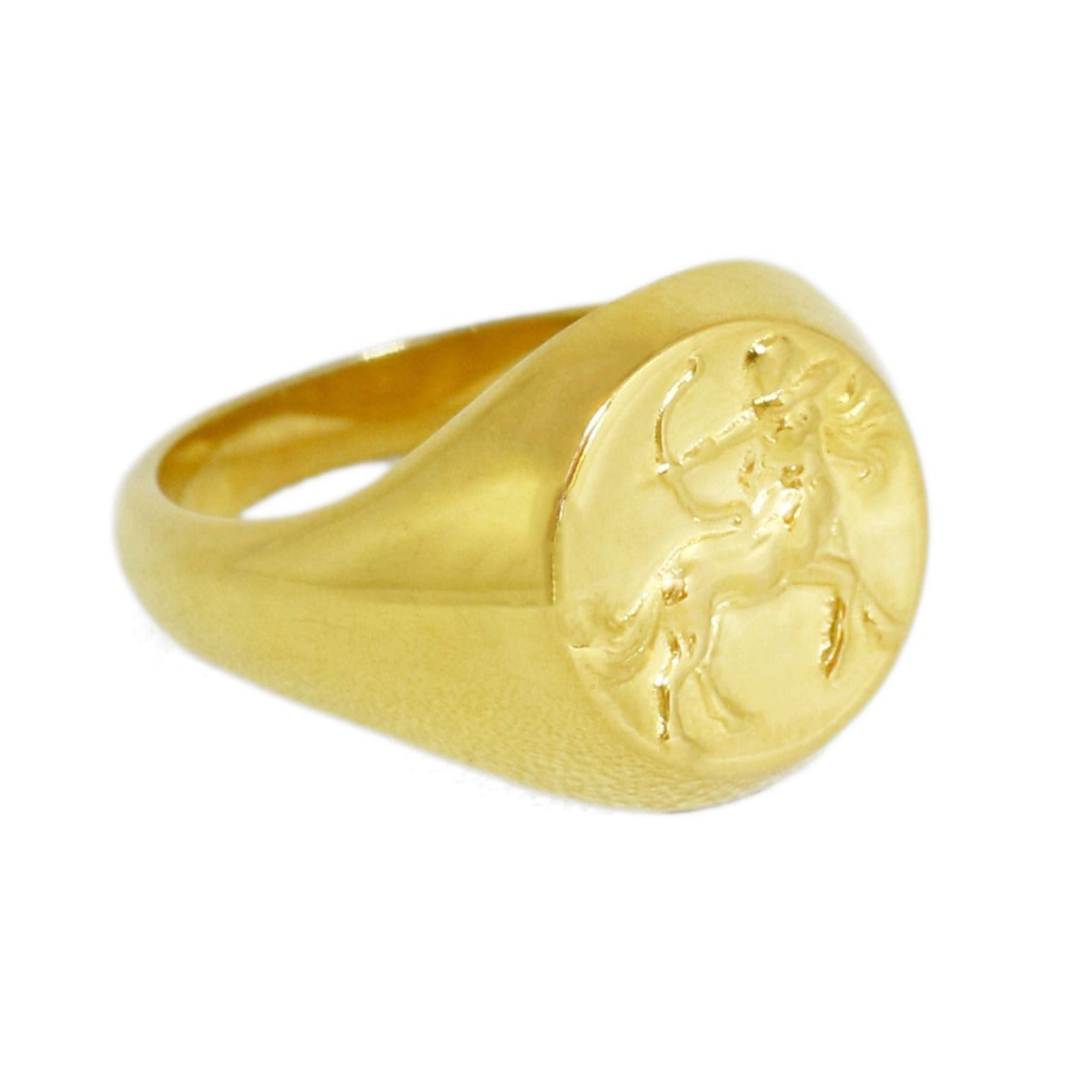 Sagittarius signet ring // Gold