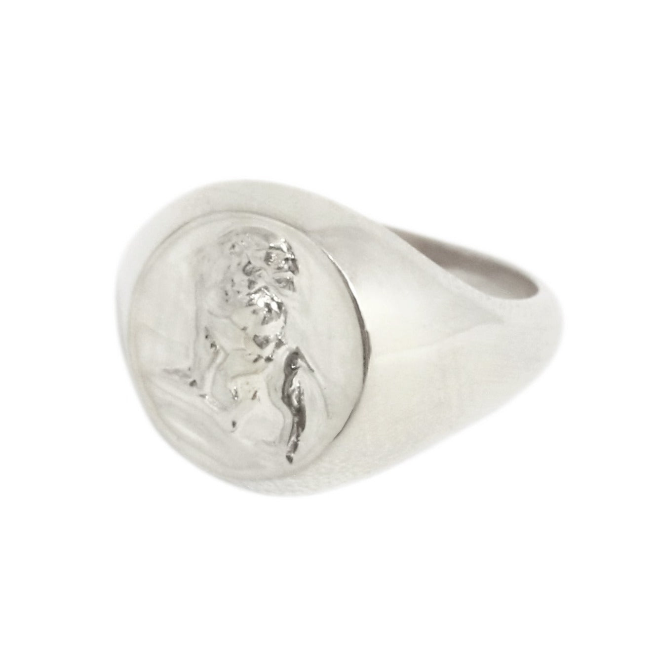 Leo signet ring // Silver