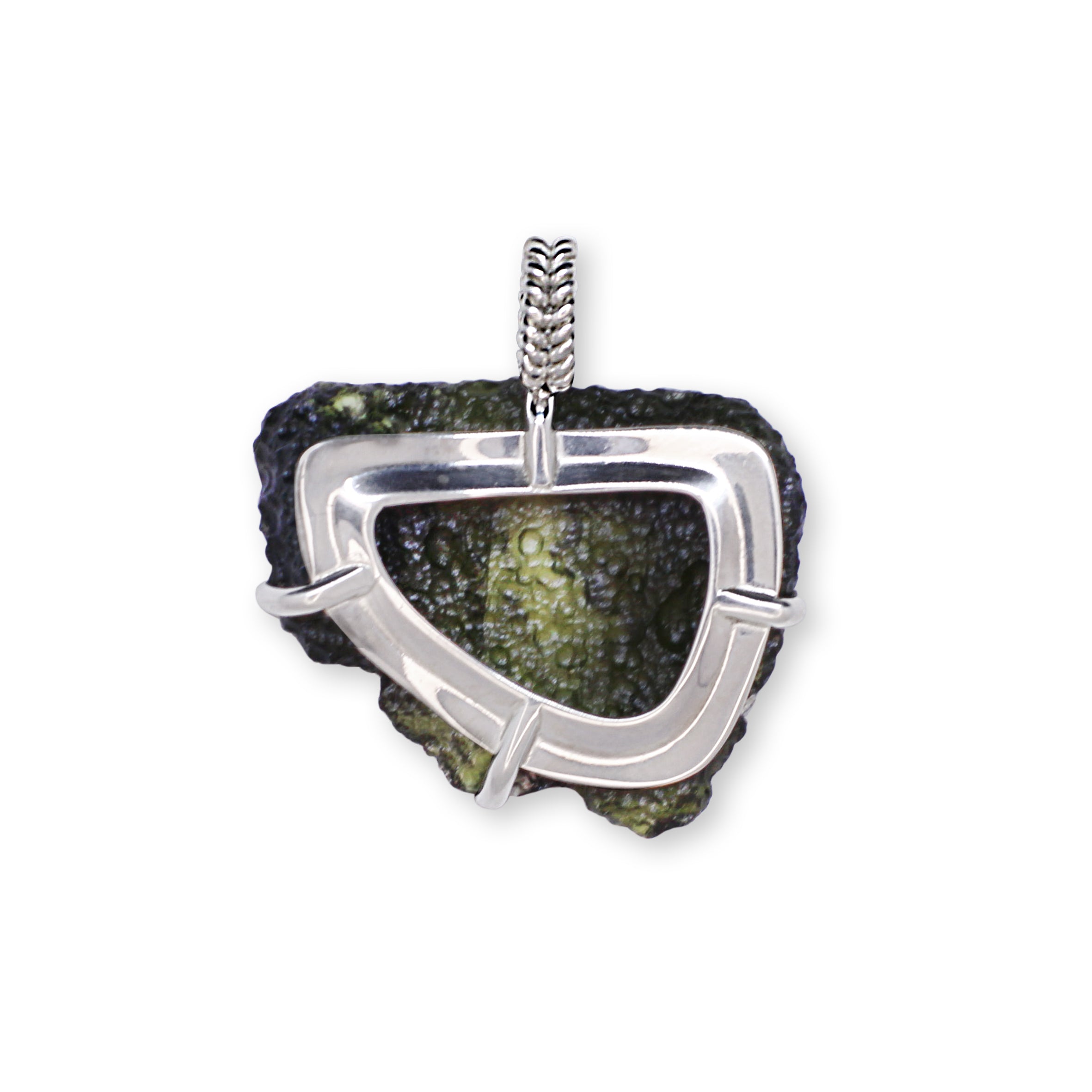 Large Raw Moldavite Pendant 14 gr