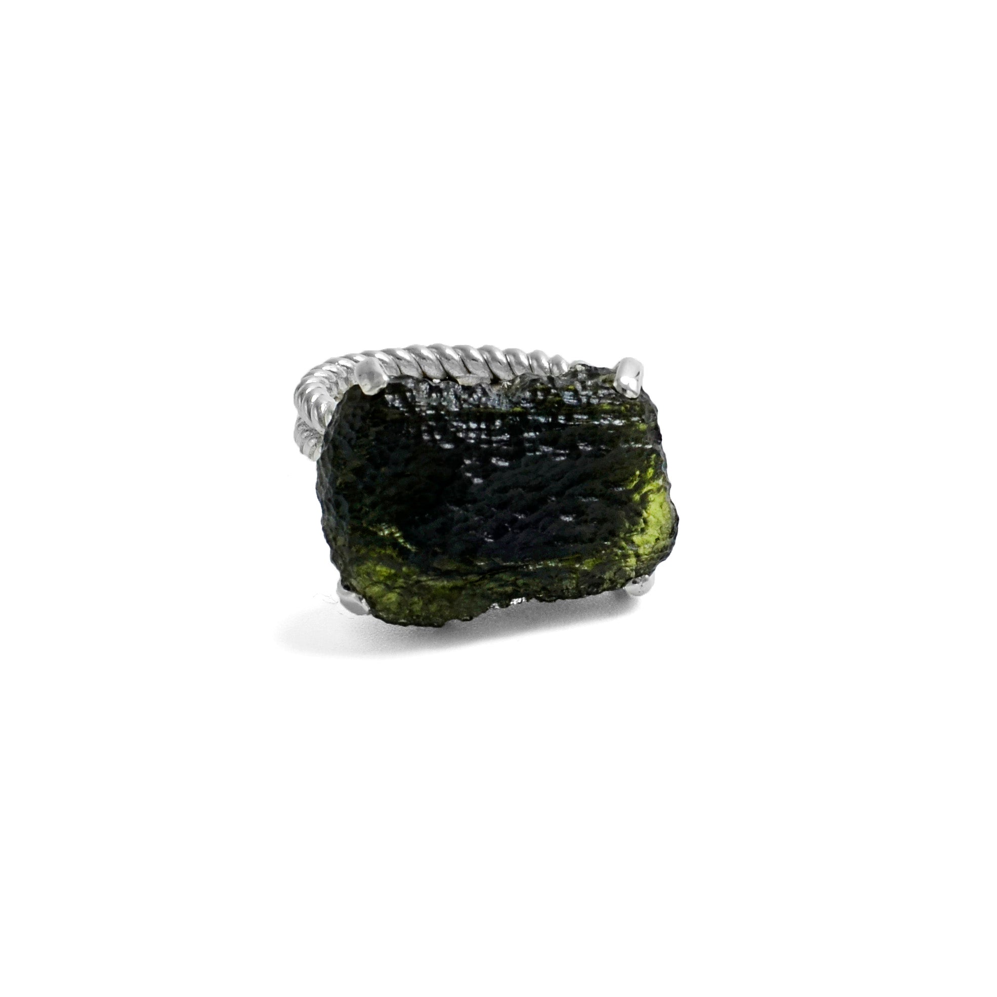 Large Moldavite ring 7