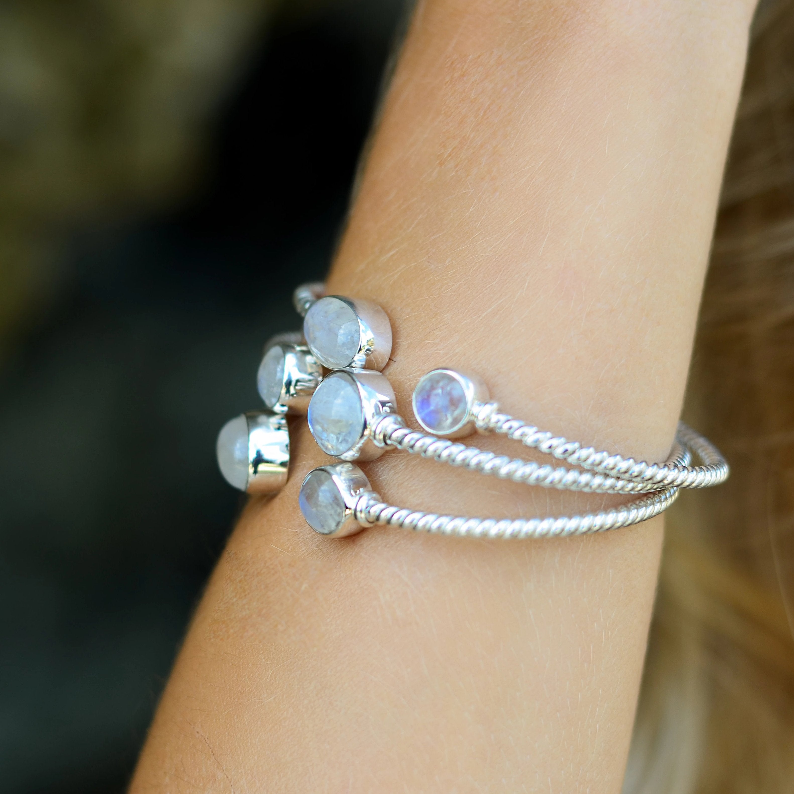 Sterling top Silver Moonstone Bracelet