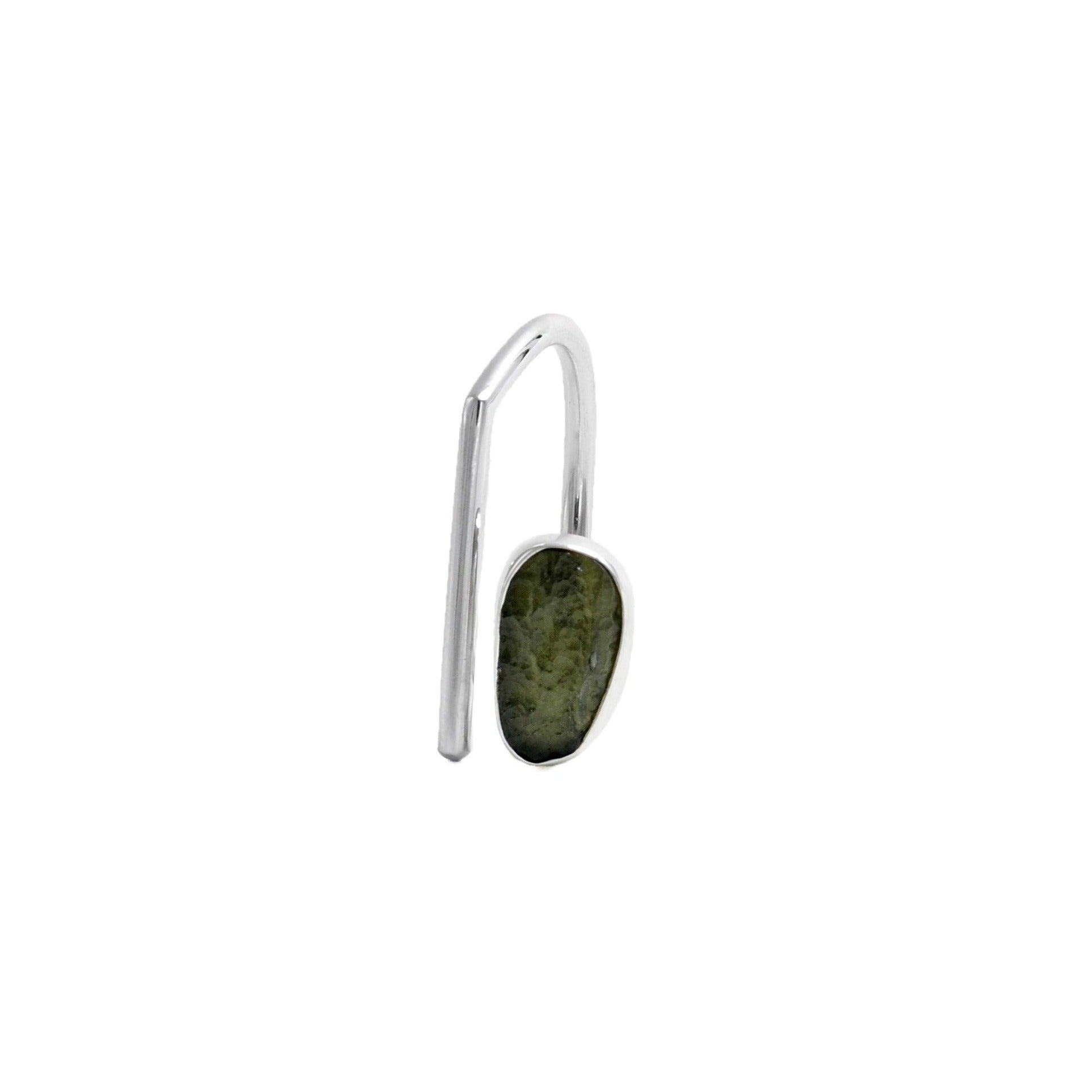 Adjustable Moldavite Ring size 9