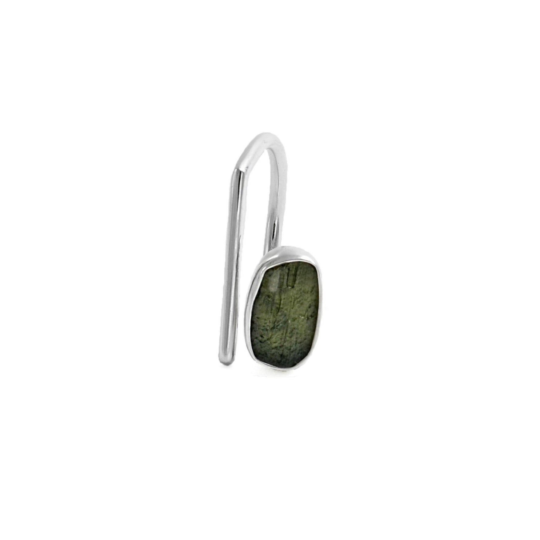 Adjustable Moldavite Ring size 8