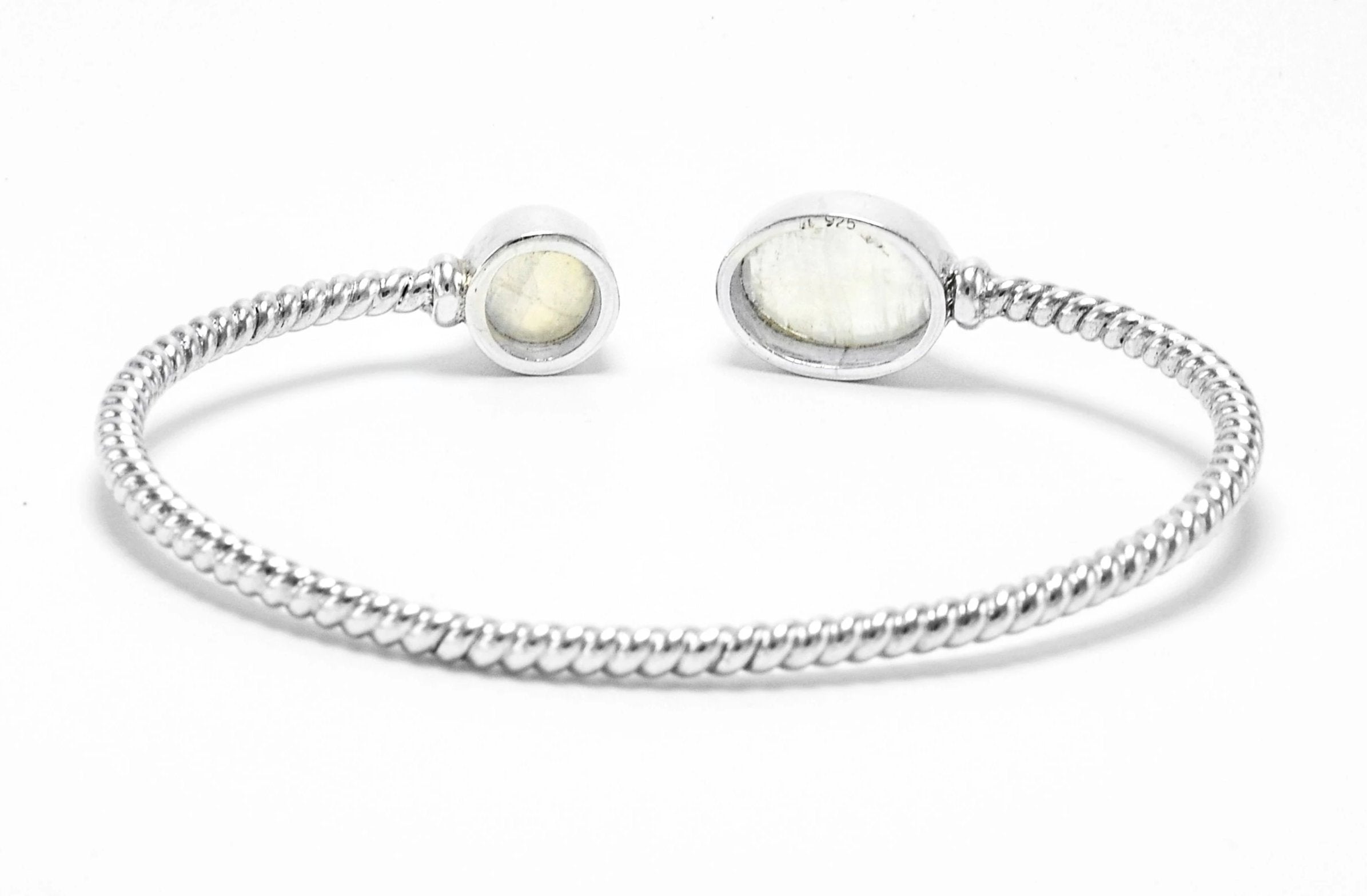 Sterling Silver Moonstone Bangle