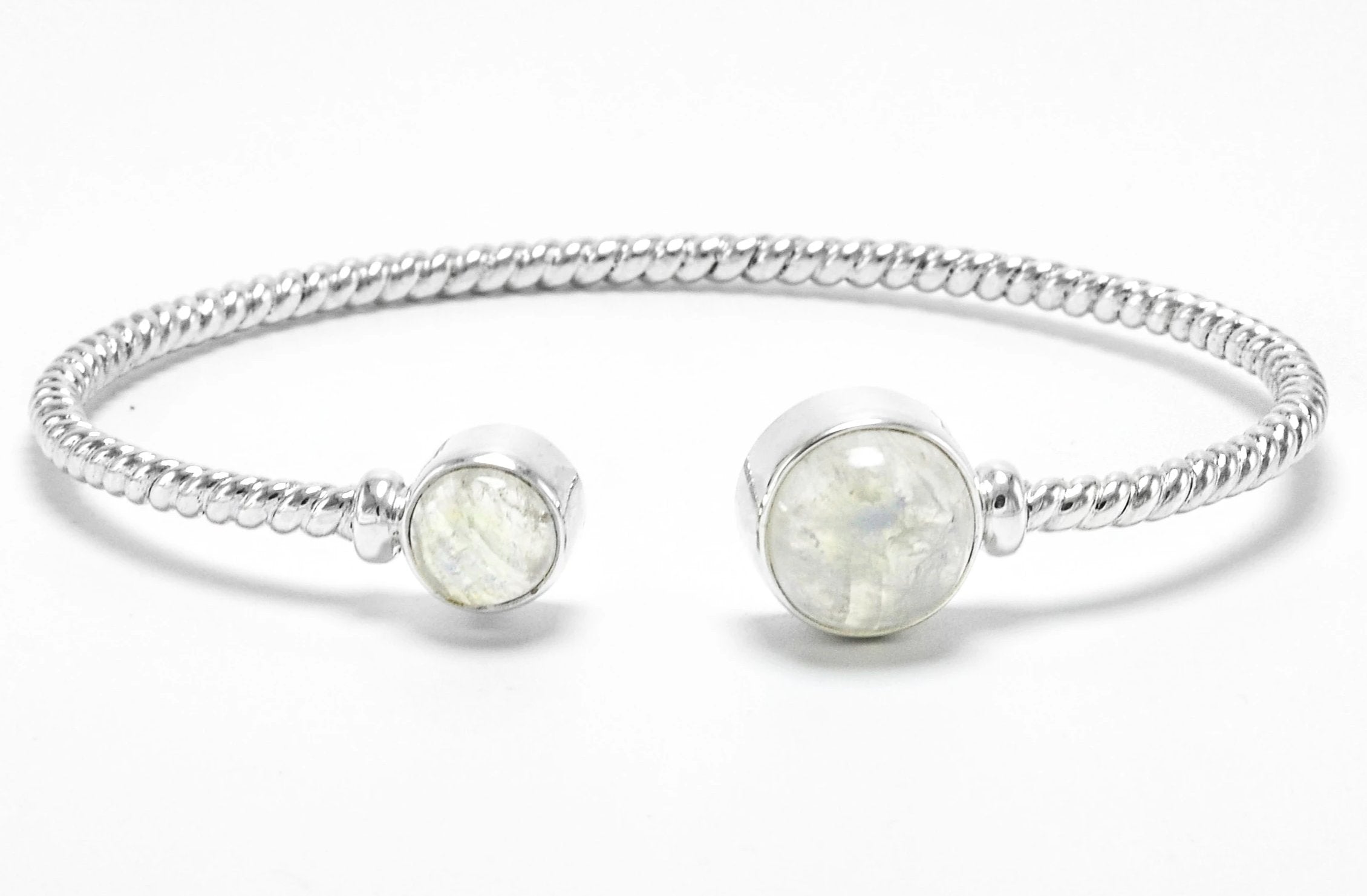 Sterling Silver Moonstone Bangle