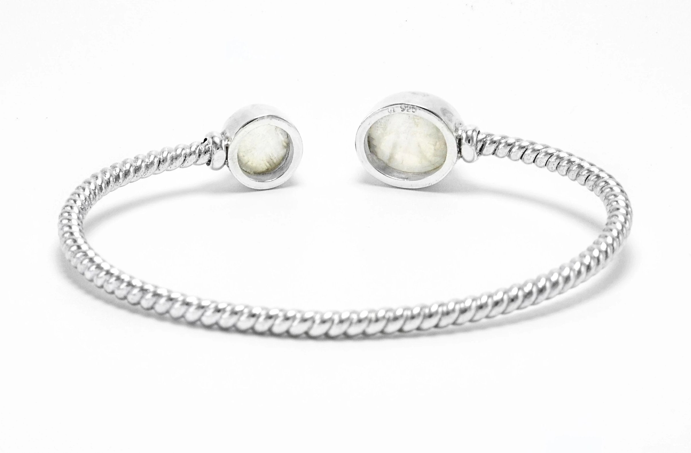 Sterling Silver Moonstone Bangle