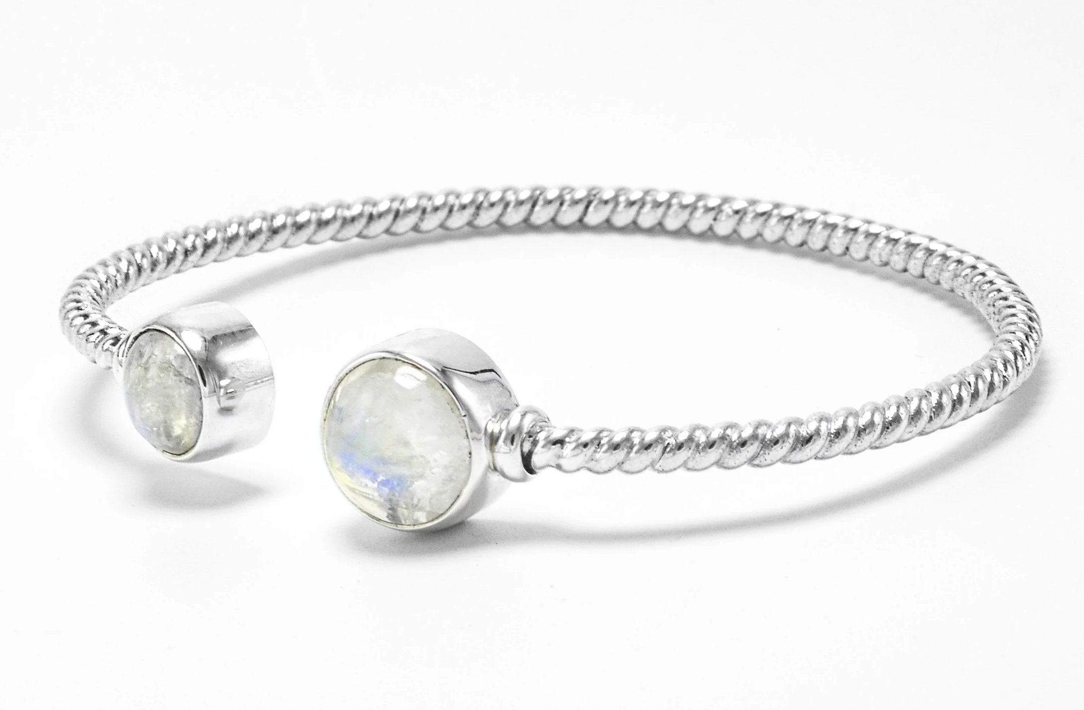 Sterling Silver Moonstone Bangle