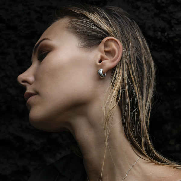 Chunky Hoop Earrings in Sterling Silver – ioolajewelry