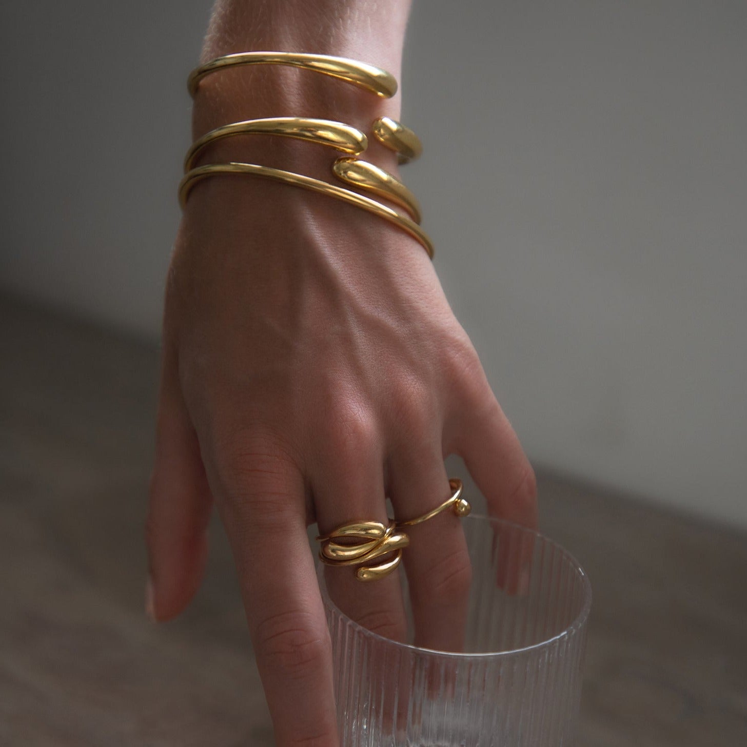 Gold Chunky Bangle // Gold