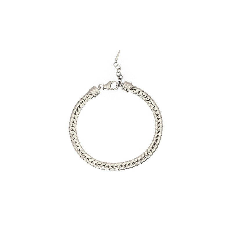 Gold herringbone Bracelet // Silver