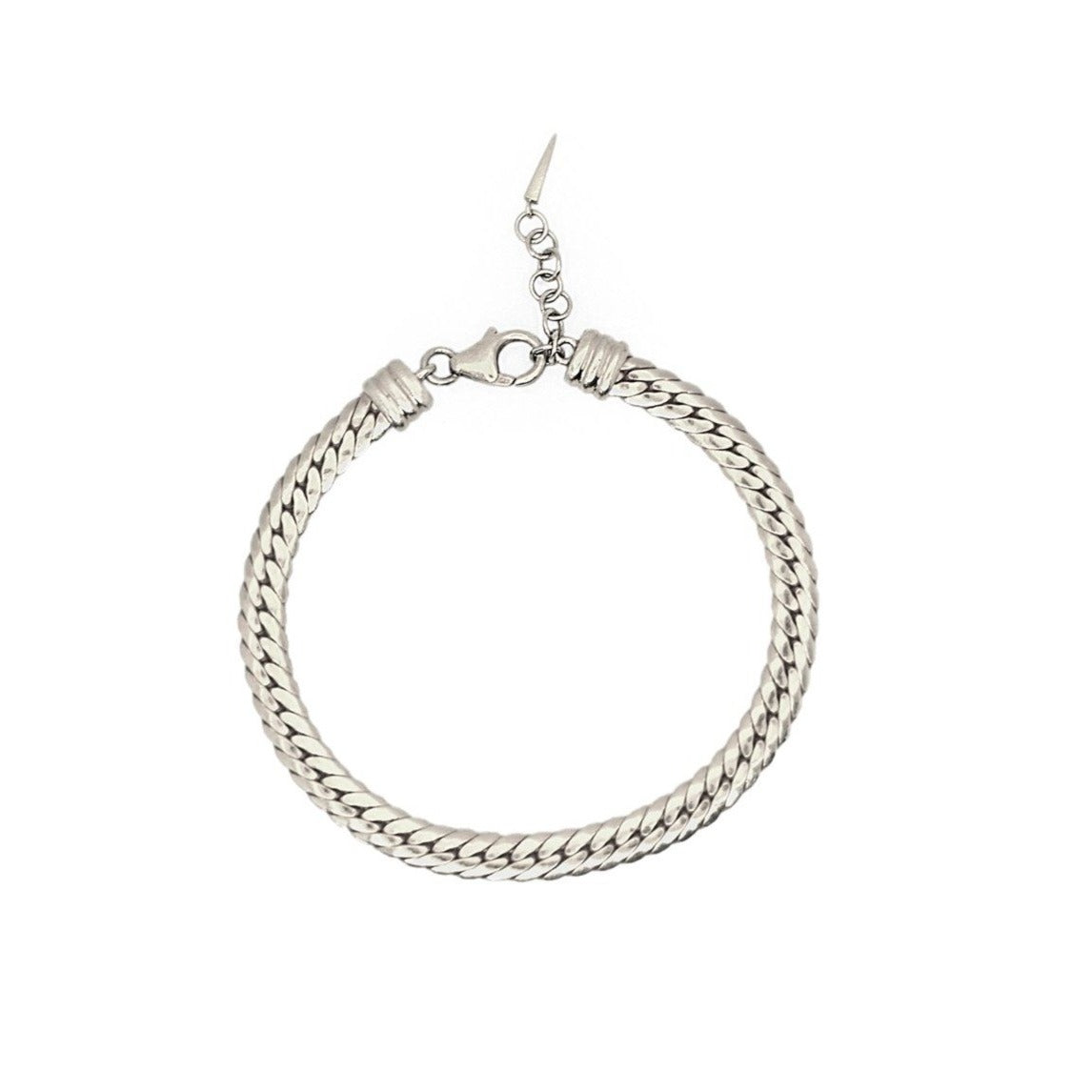 Gold herringbone Bracelet // Silver