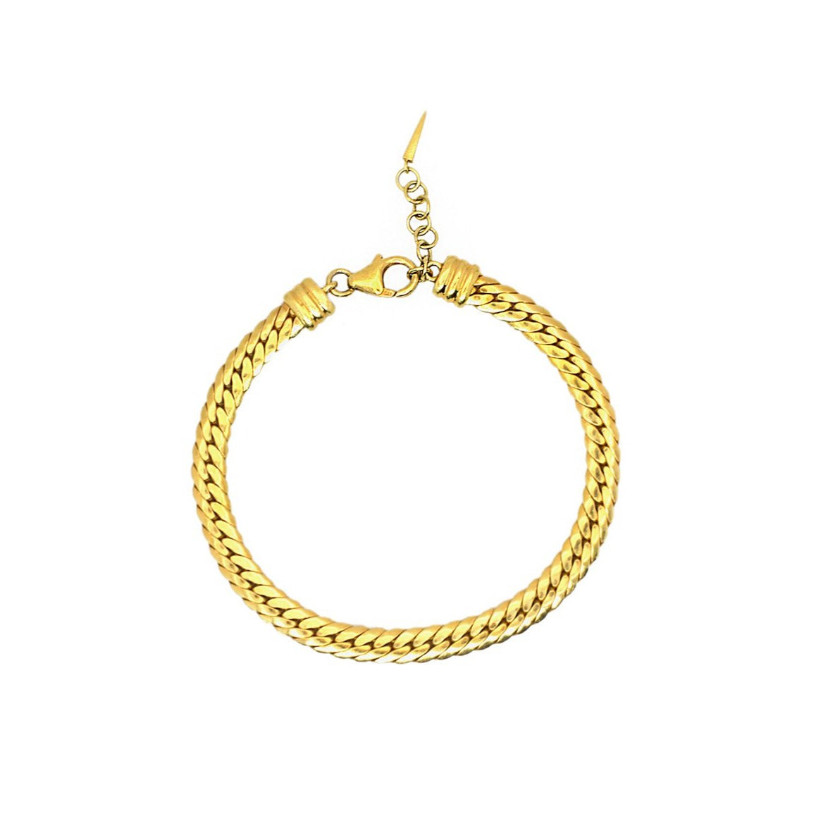 Gold herringbone Bracelet // Gold