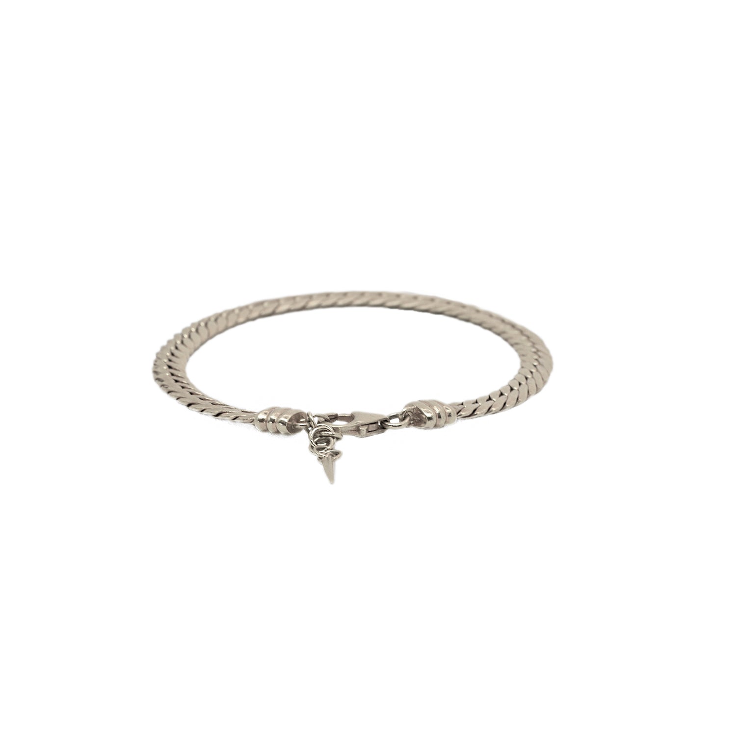 Gold herringbone Bracelet // Silver