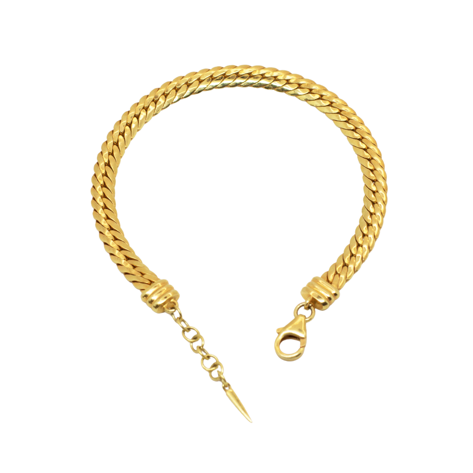 Gold herringbone Bracelet // Gold