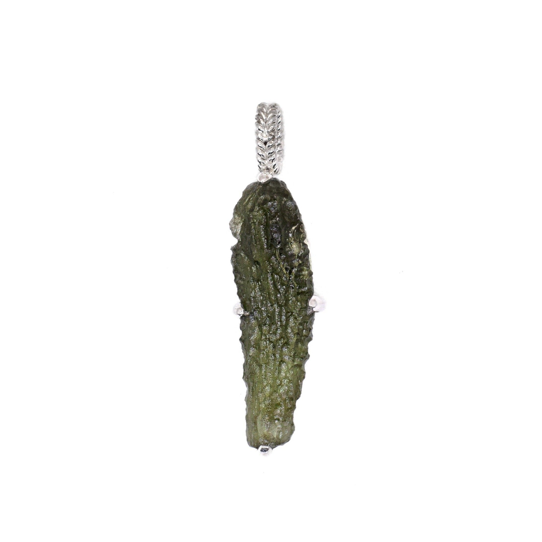 Raw moldavite pendant necklace 6 gr