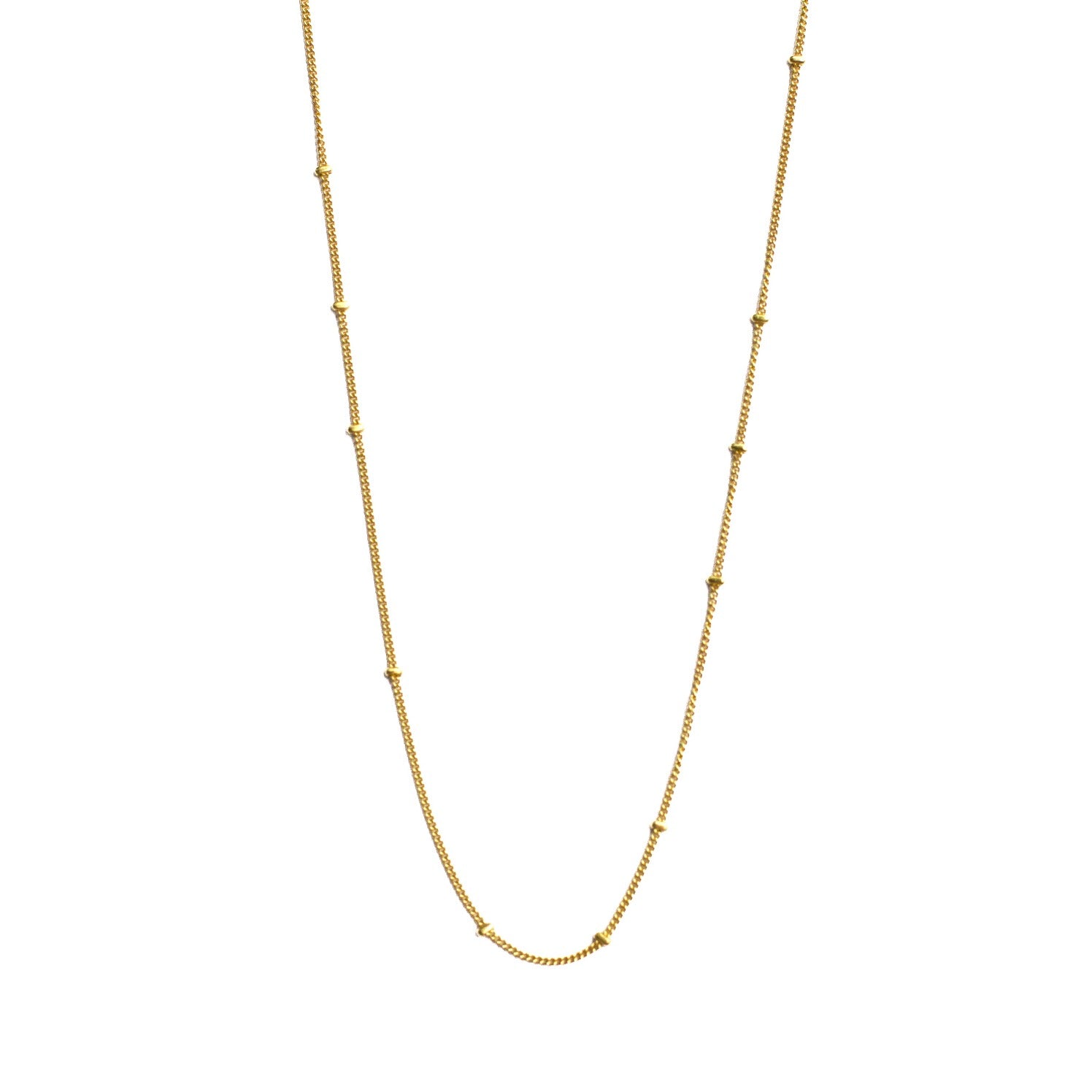 mini mall sphere chain necklace with a lobster clasp // Gold